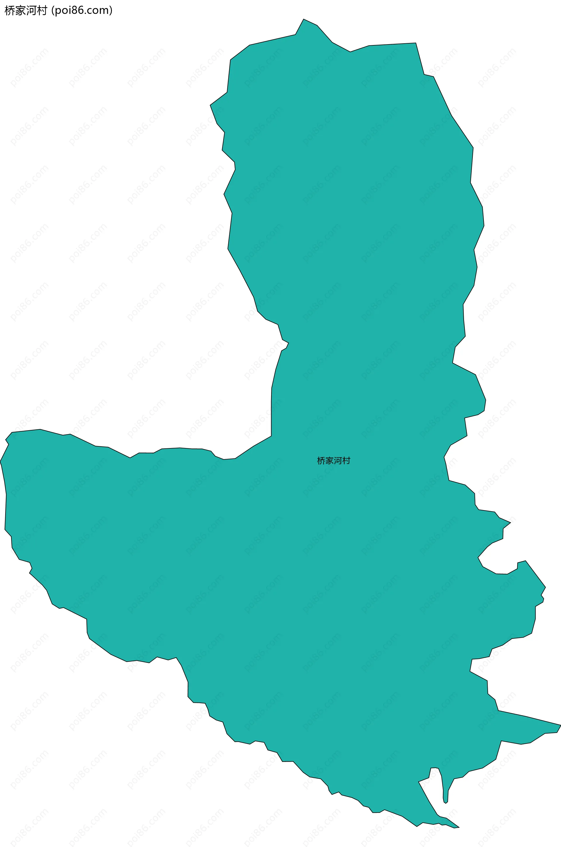 桥家河村边界地图