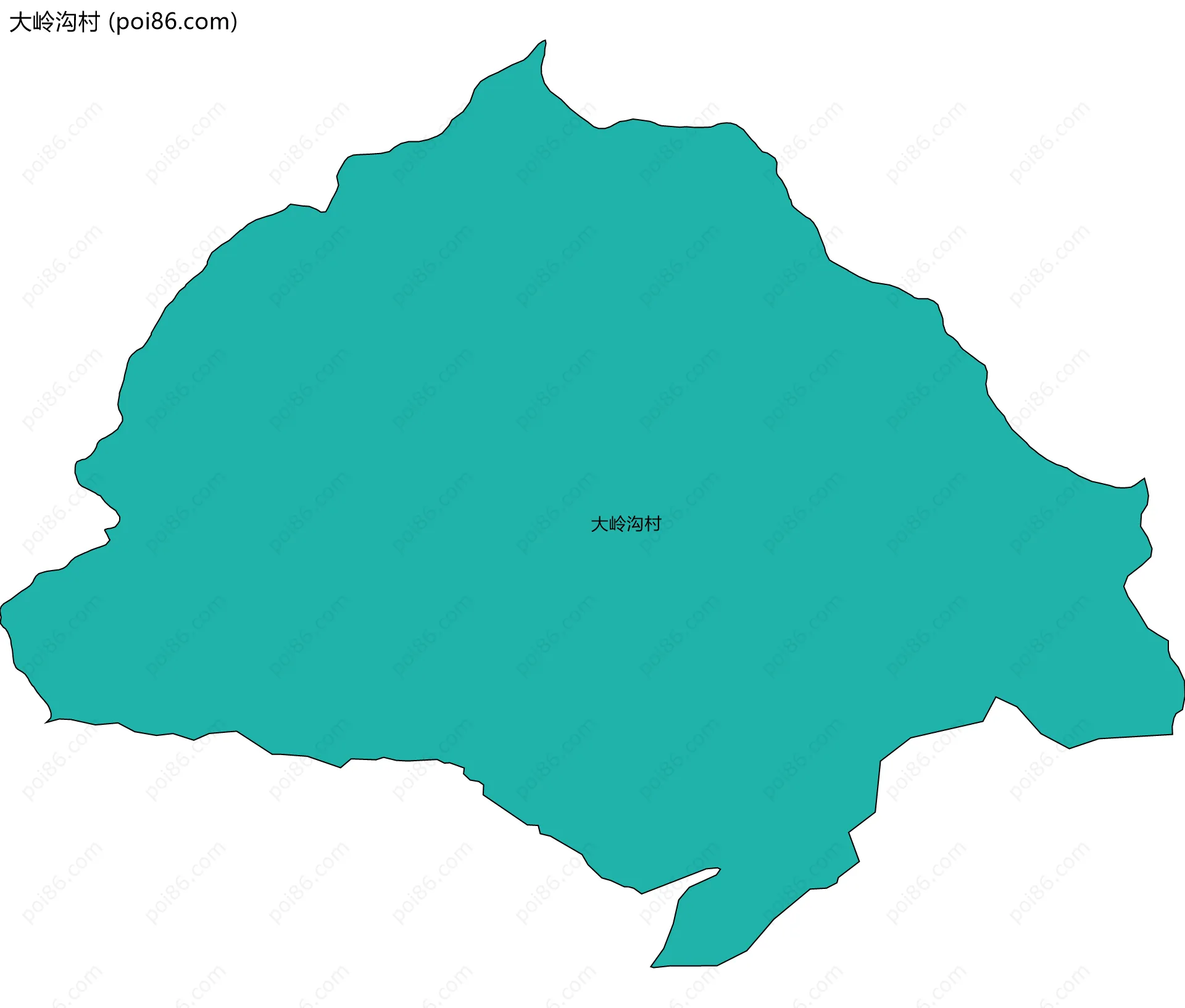 大岭沟村边界地图