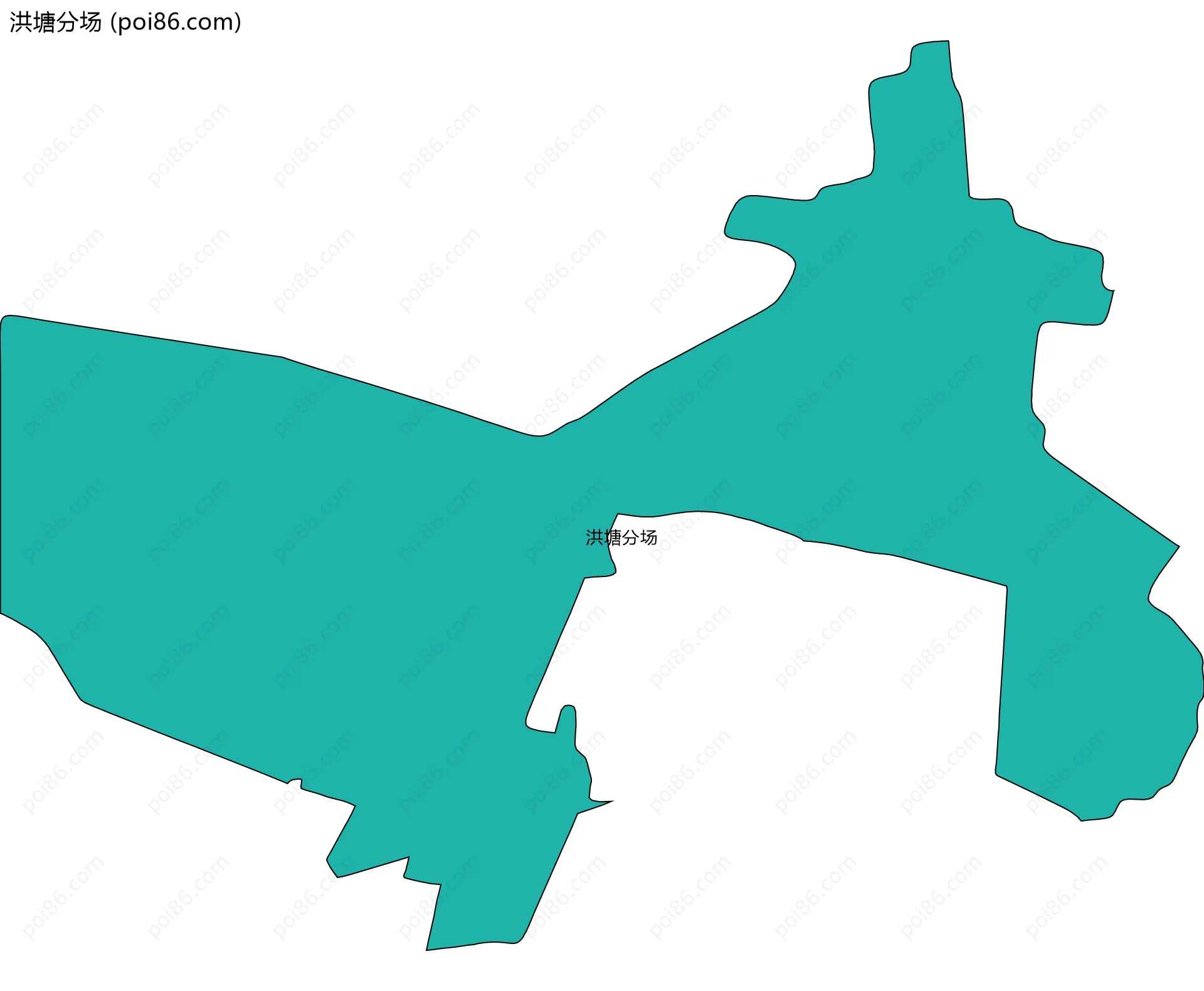 洪塘分场边界地图