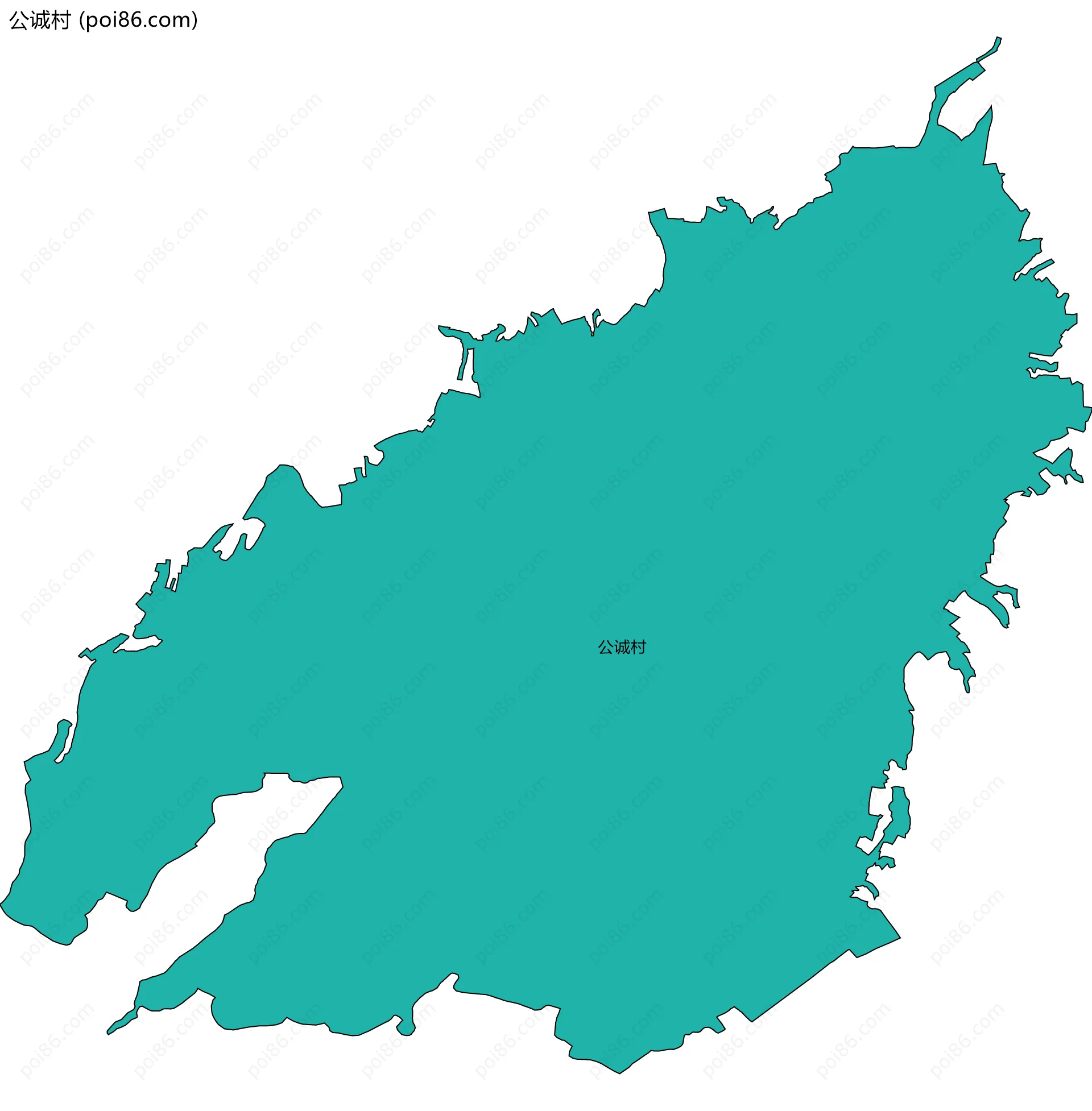 公诚村边界地图