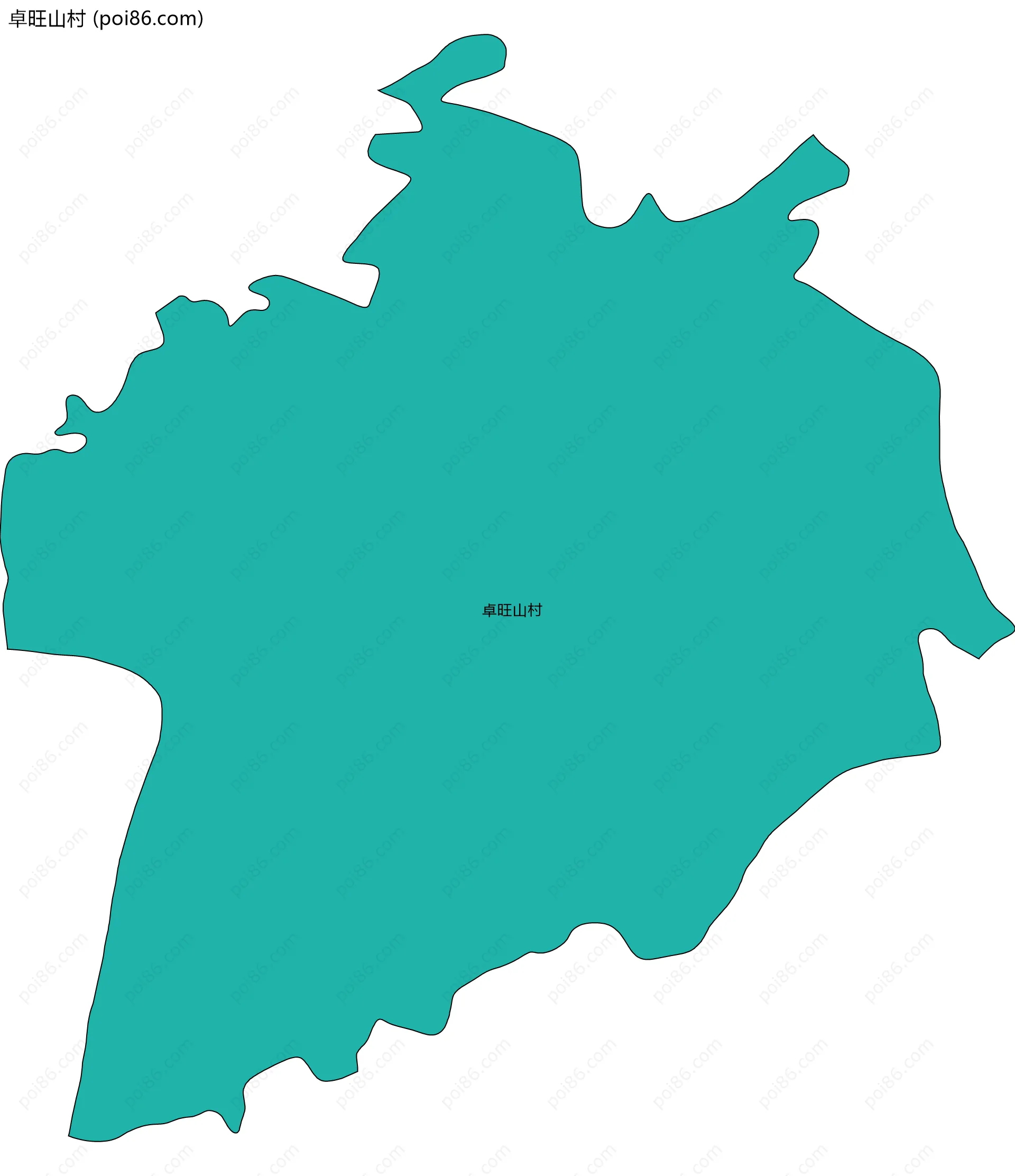 卓旺山村边界地图