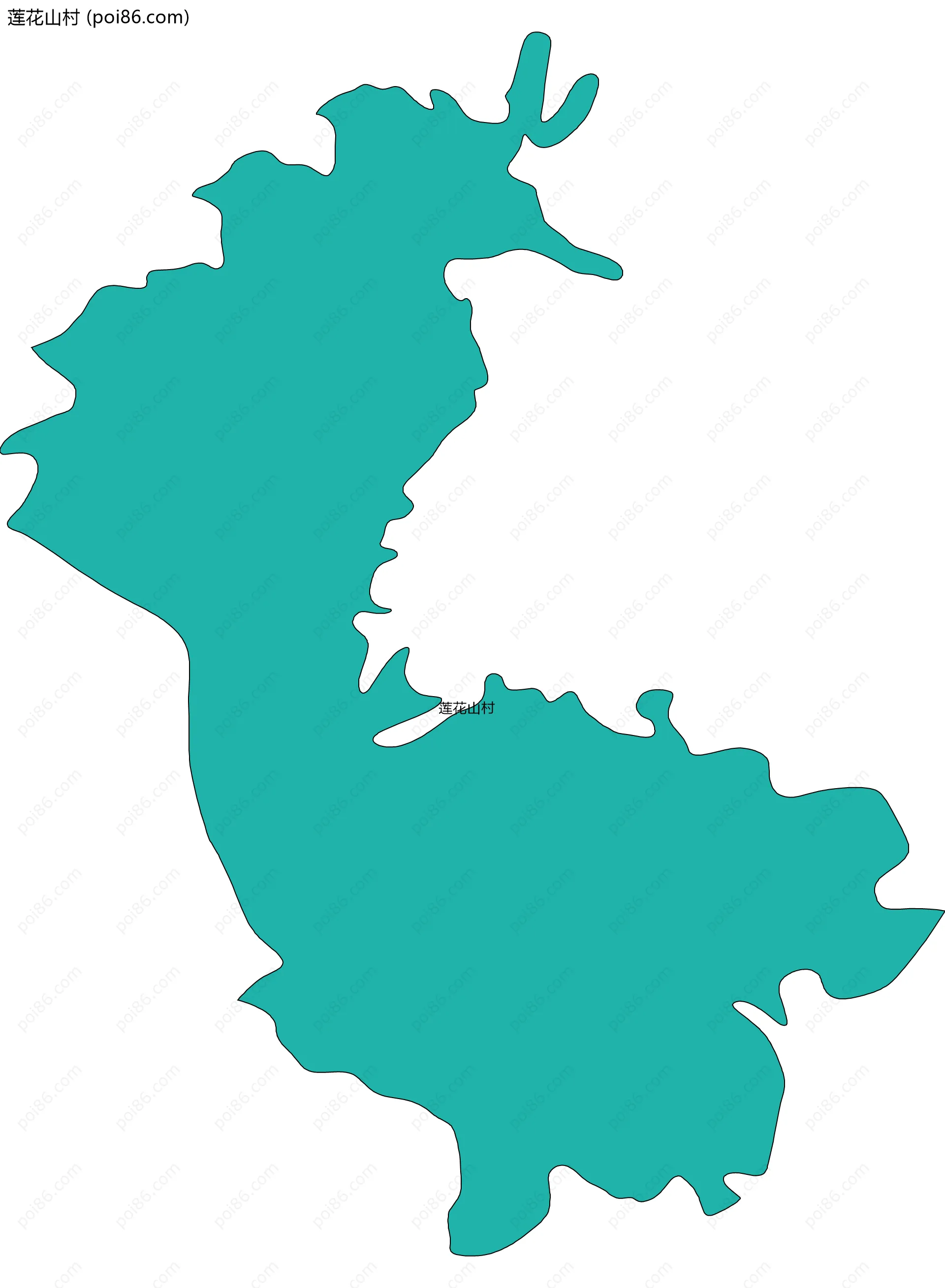 莲花山村边界地图