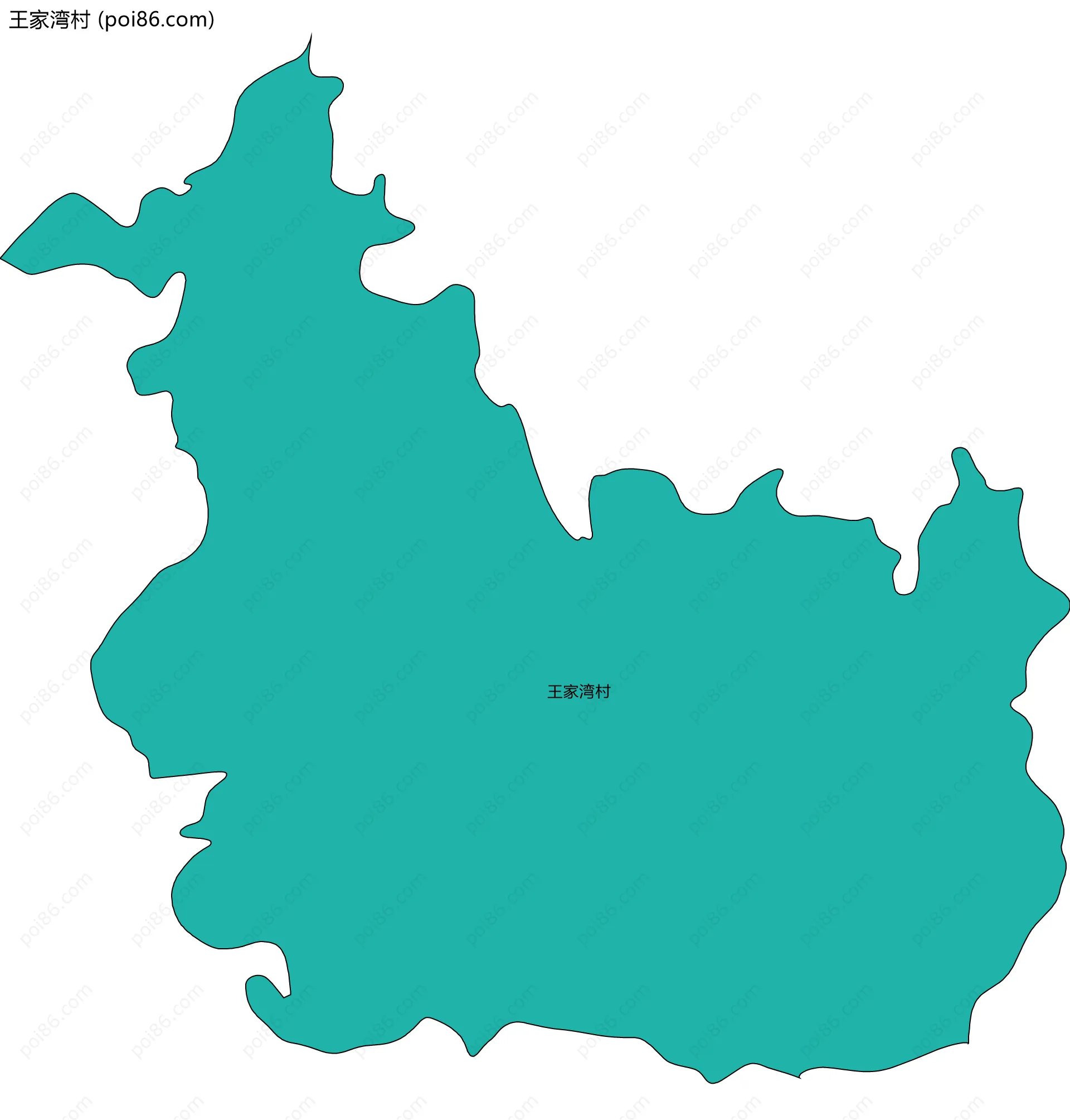 王家湾村边界地图