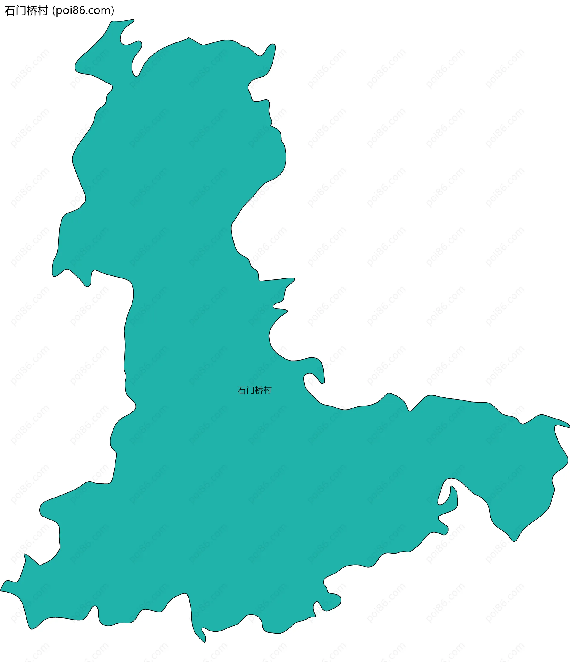 石门桥村边界地图