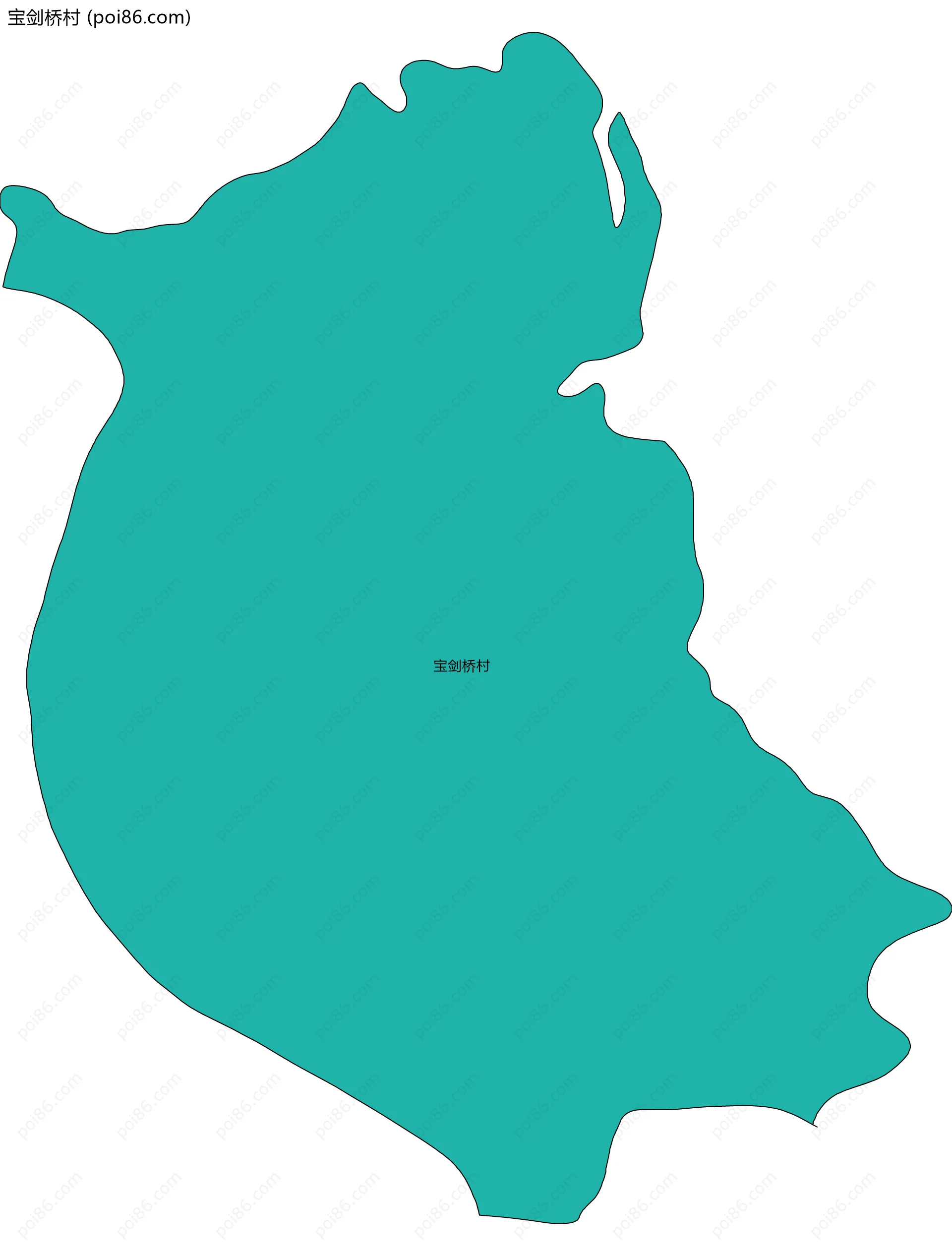 宝剑桥村边界地图