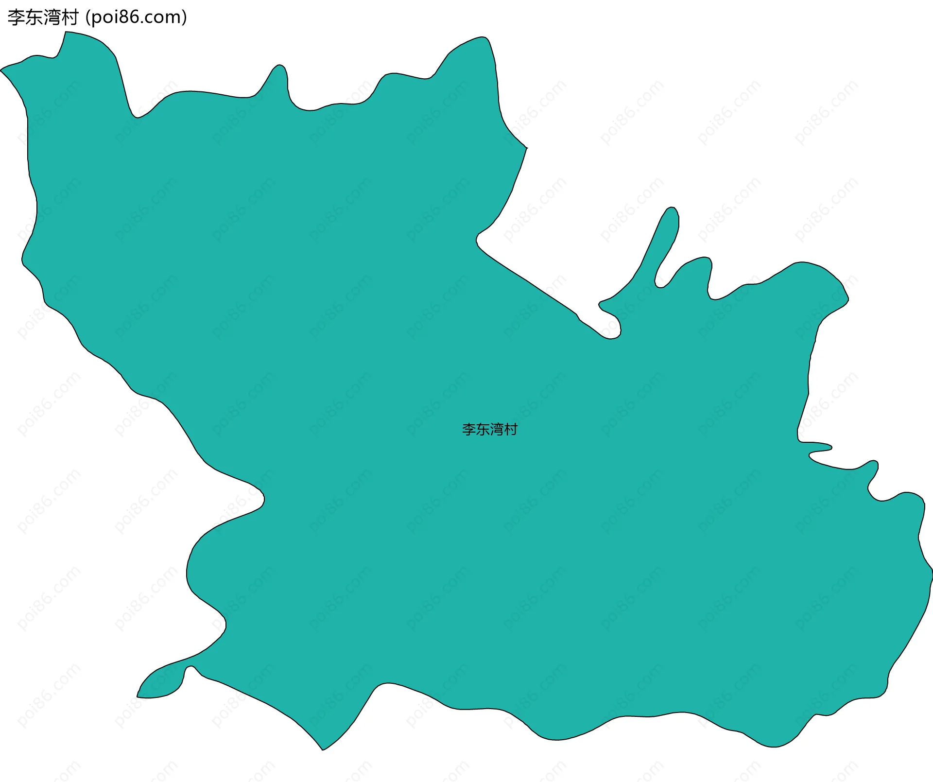 李东湾村边界地图