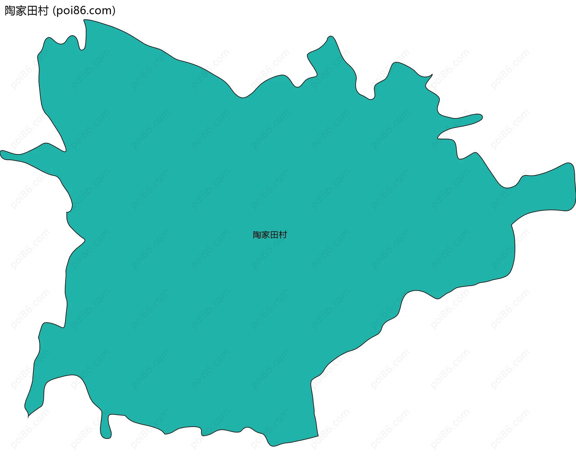 陶家田村边界地图