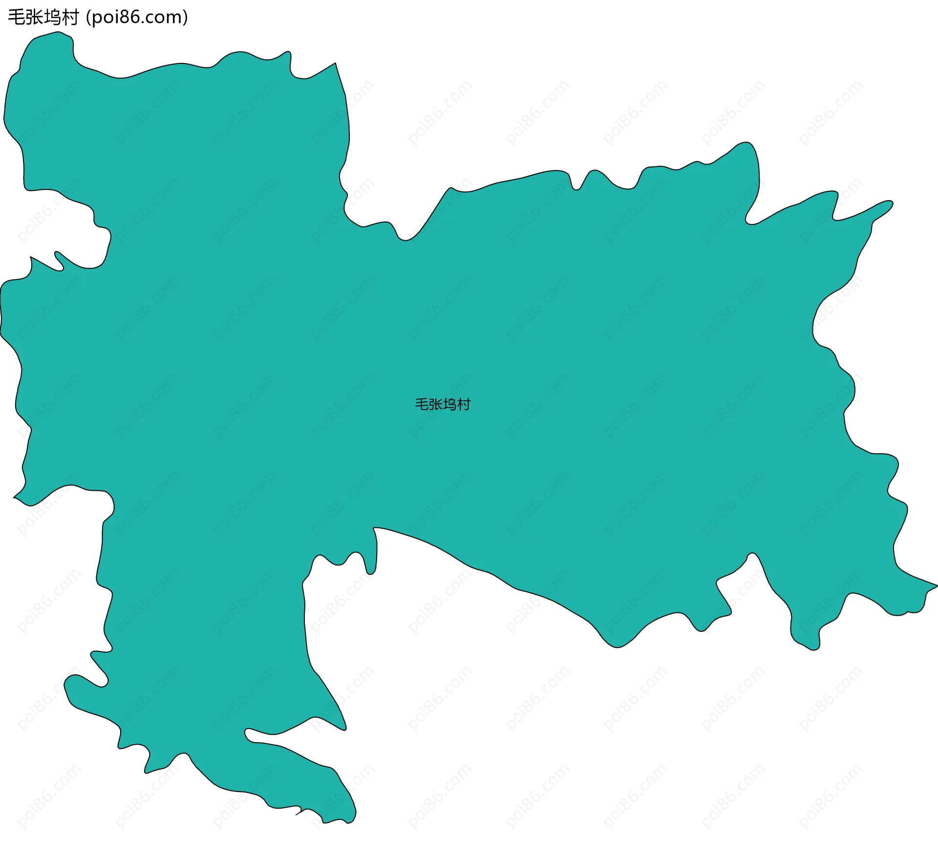 毛张坞村边界地图