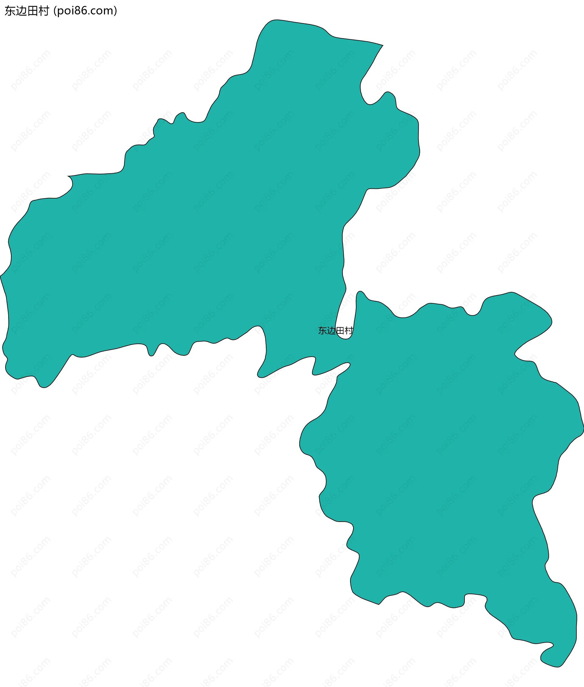 东边田村边界地图