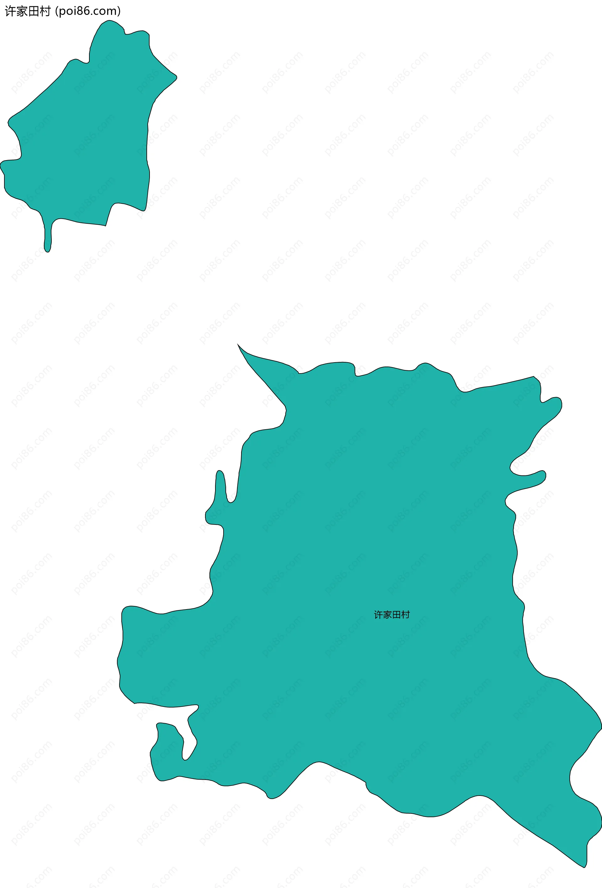 许家田村边界地图