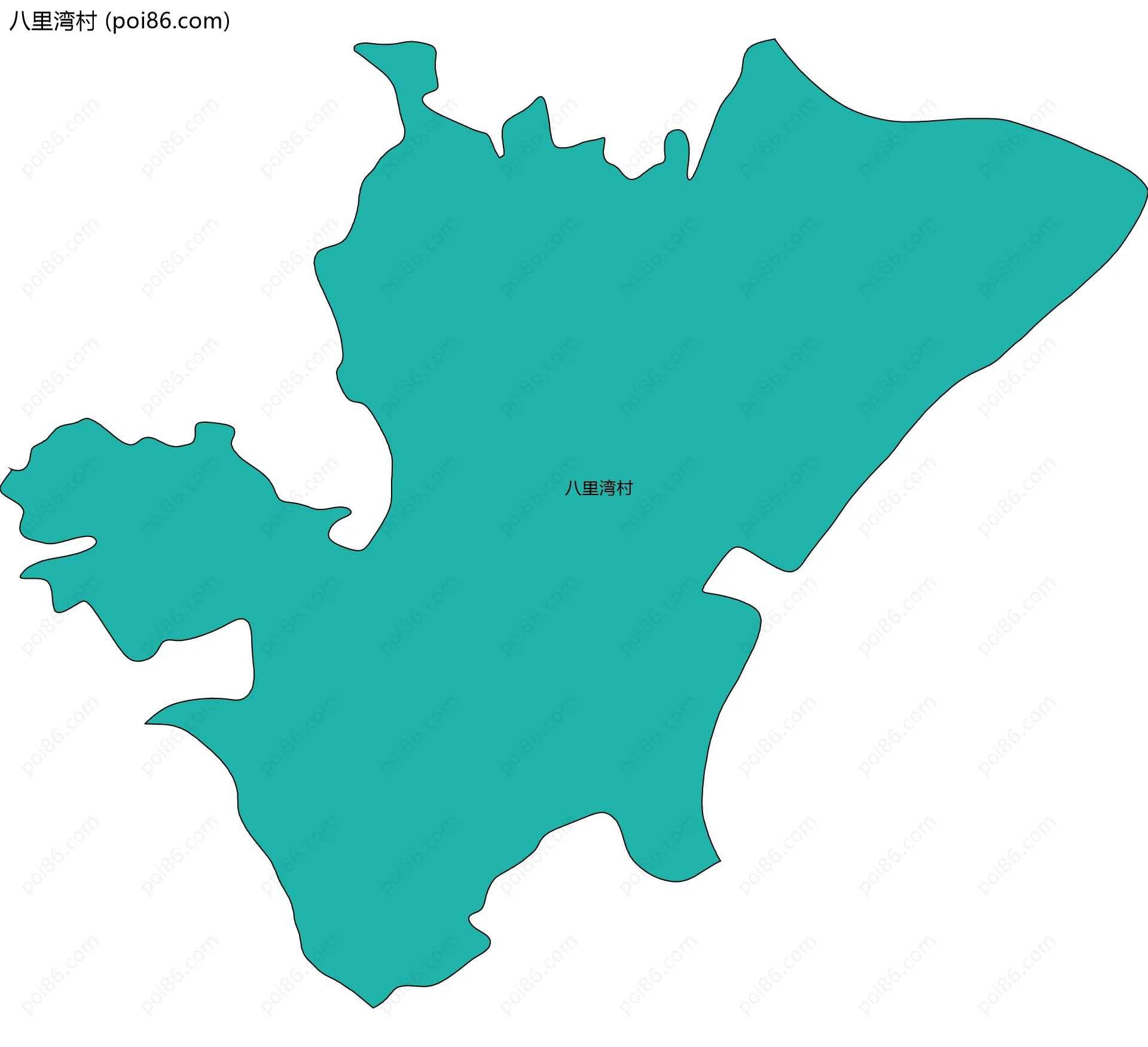 八里湾村边界地图