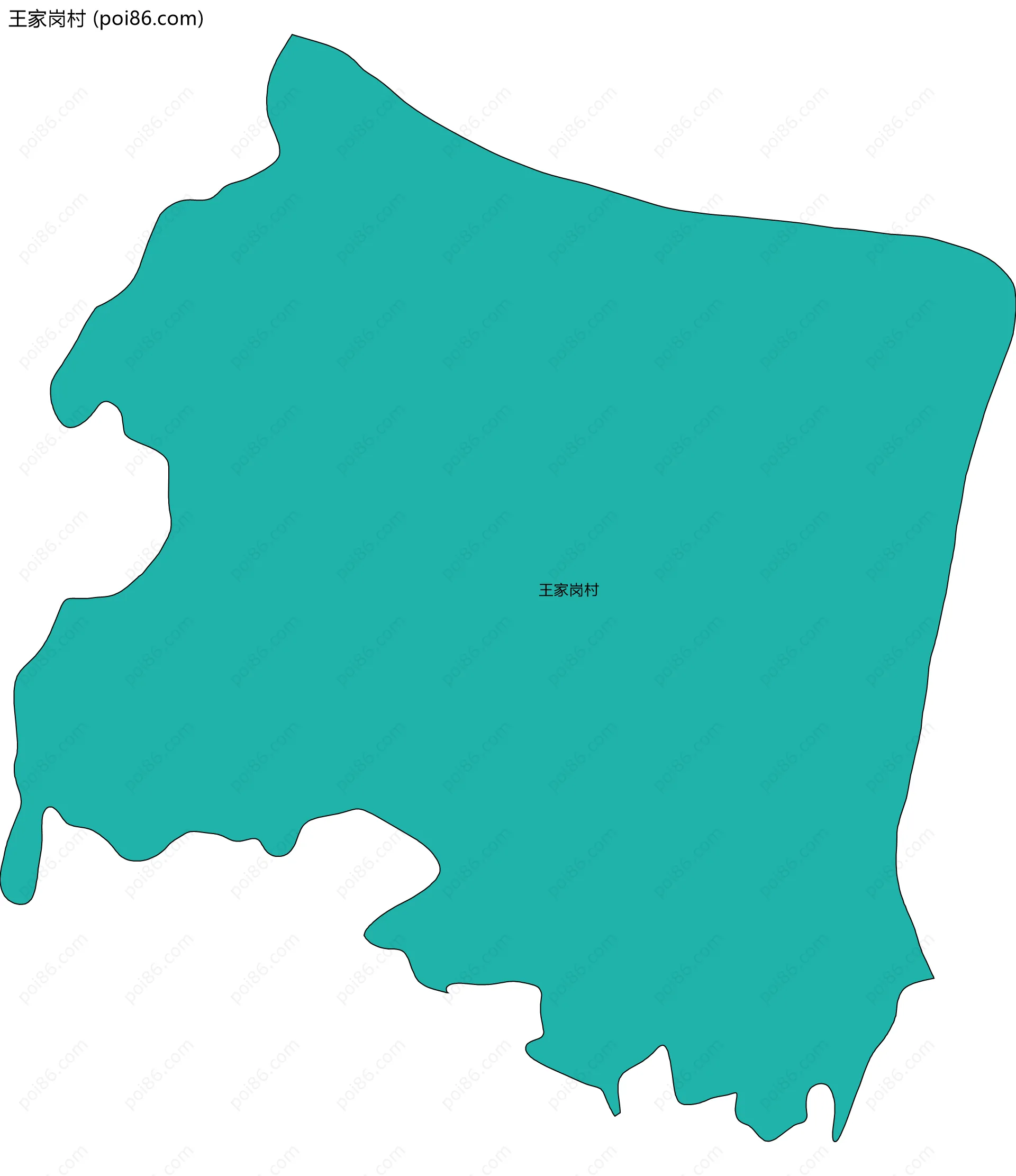 王家岗村边界地图