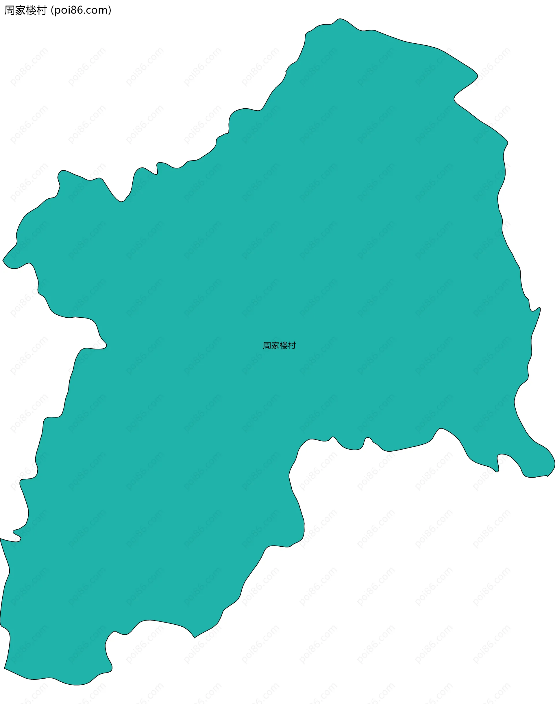 周家楼村边界地图