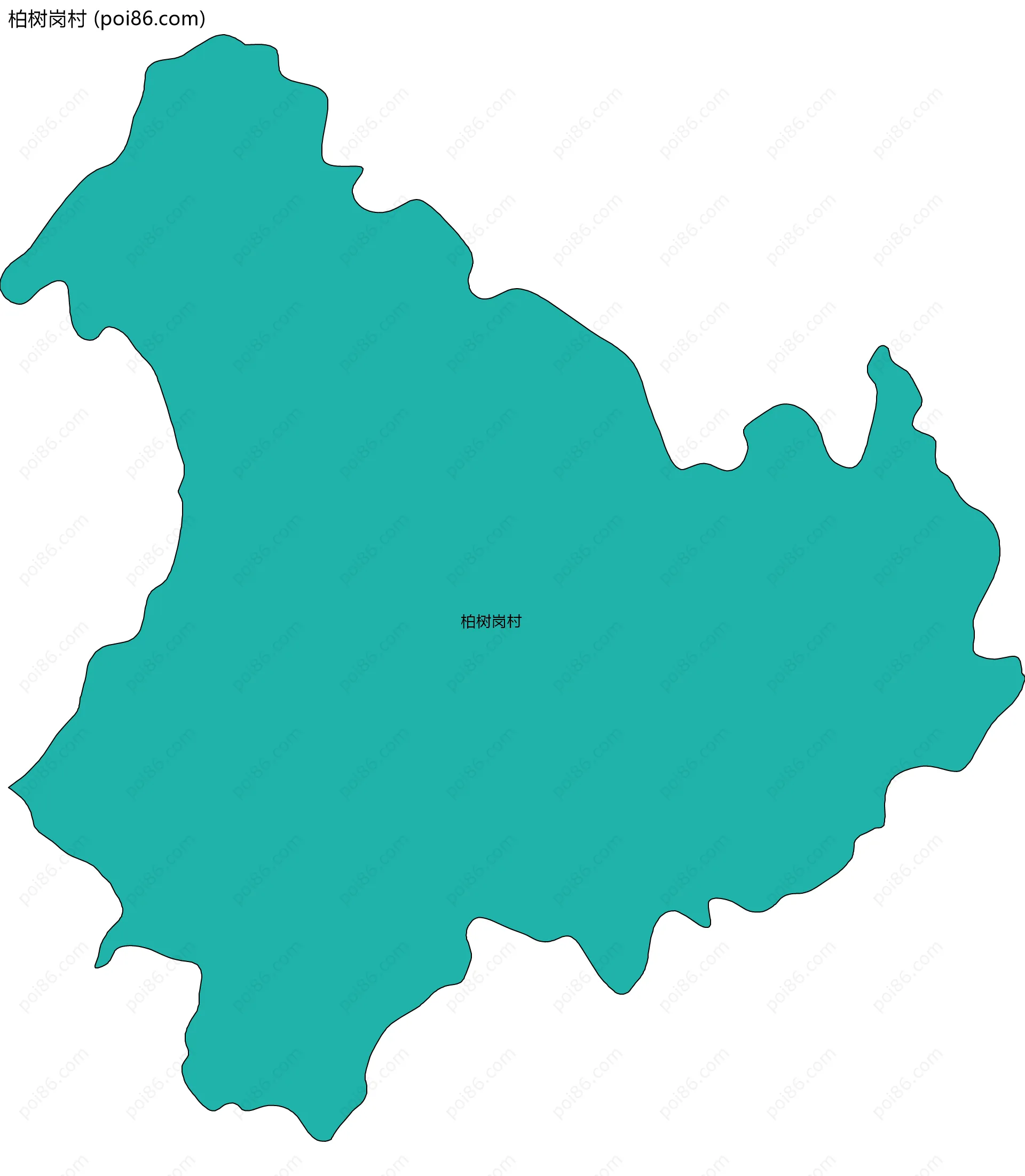 柏树岗村边界地图