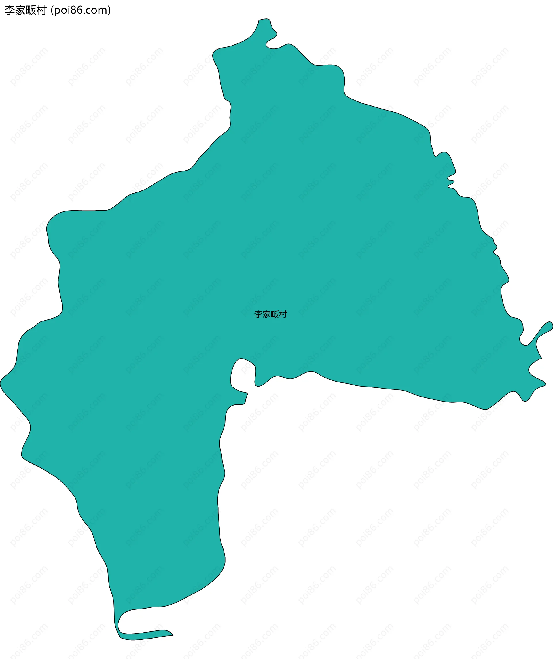 李家畈村边界地图