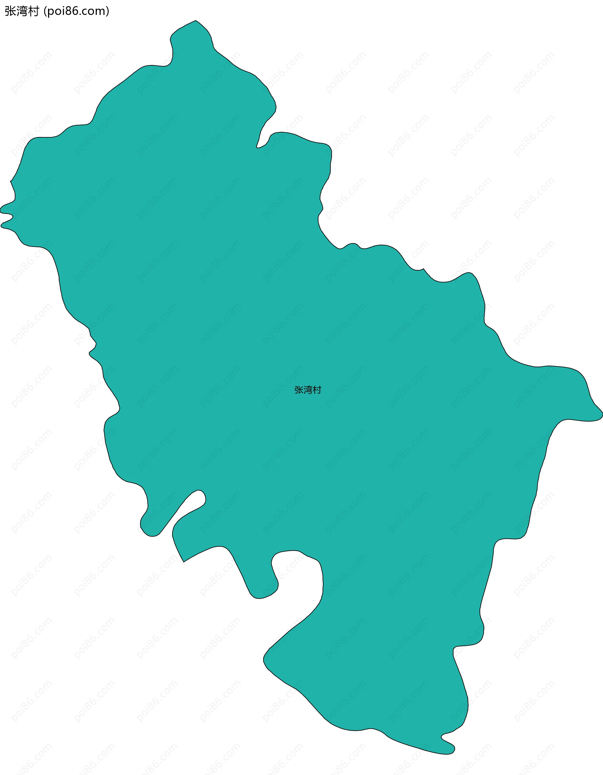 张湾村边界地图