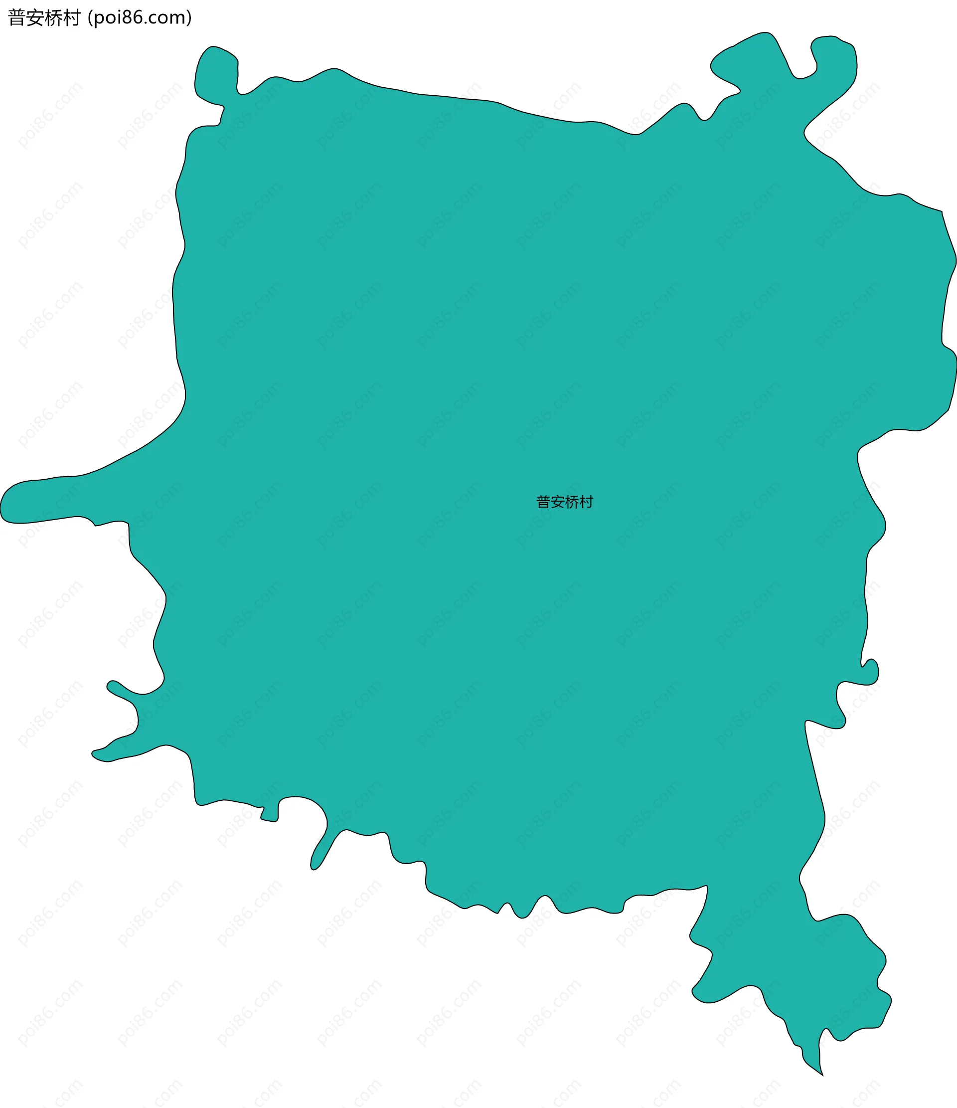 普安桥村边界地图