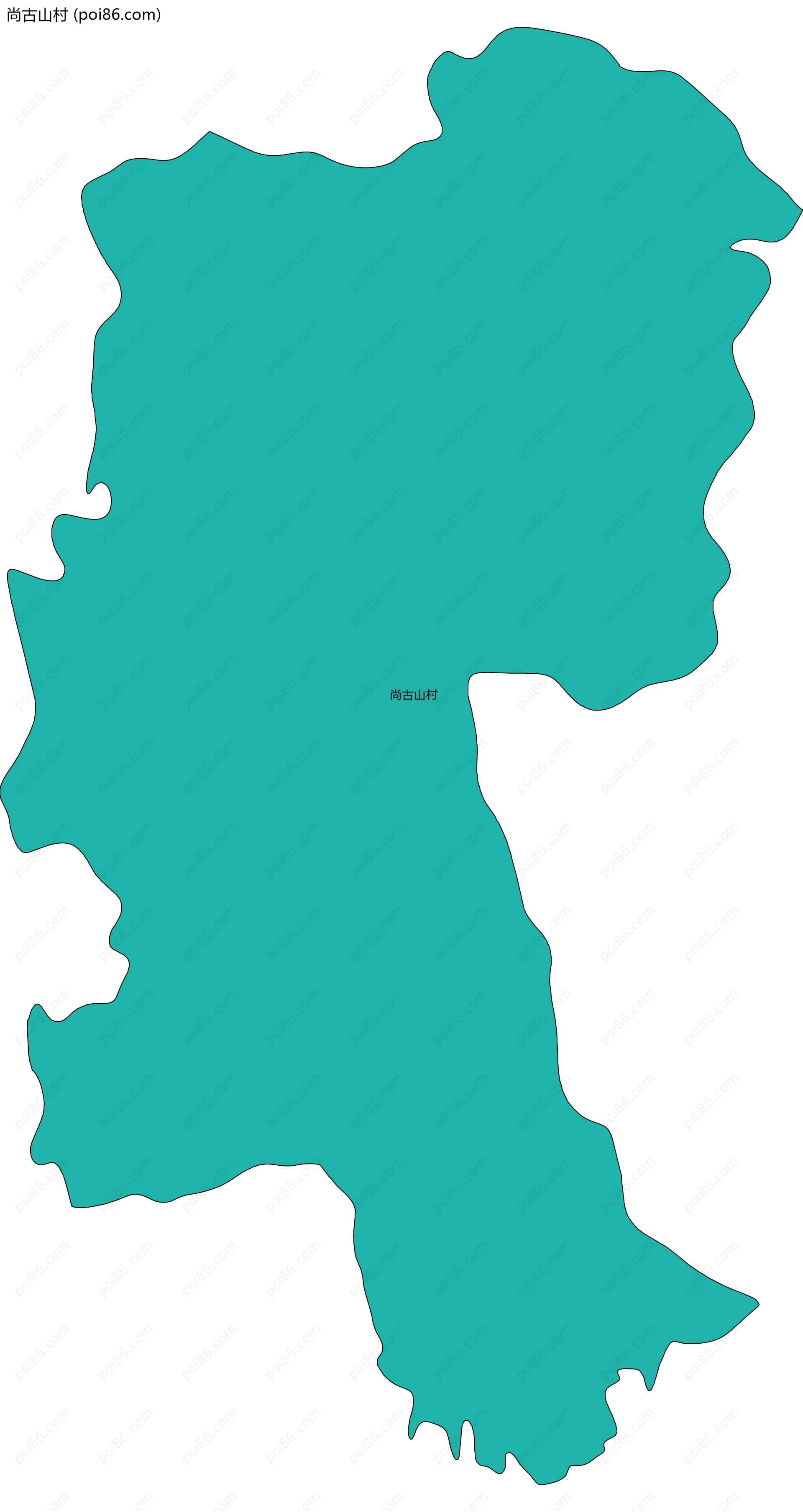 尚古山村边界地图