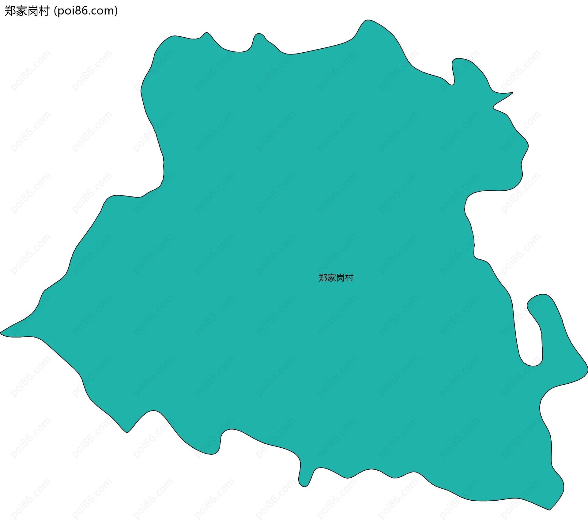郑家岗村边界地图