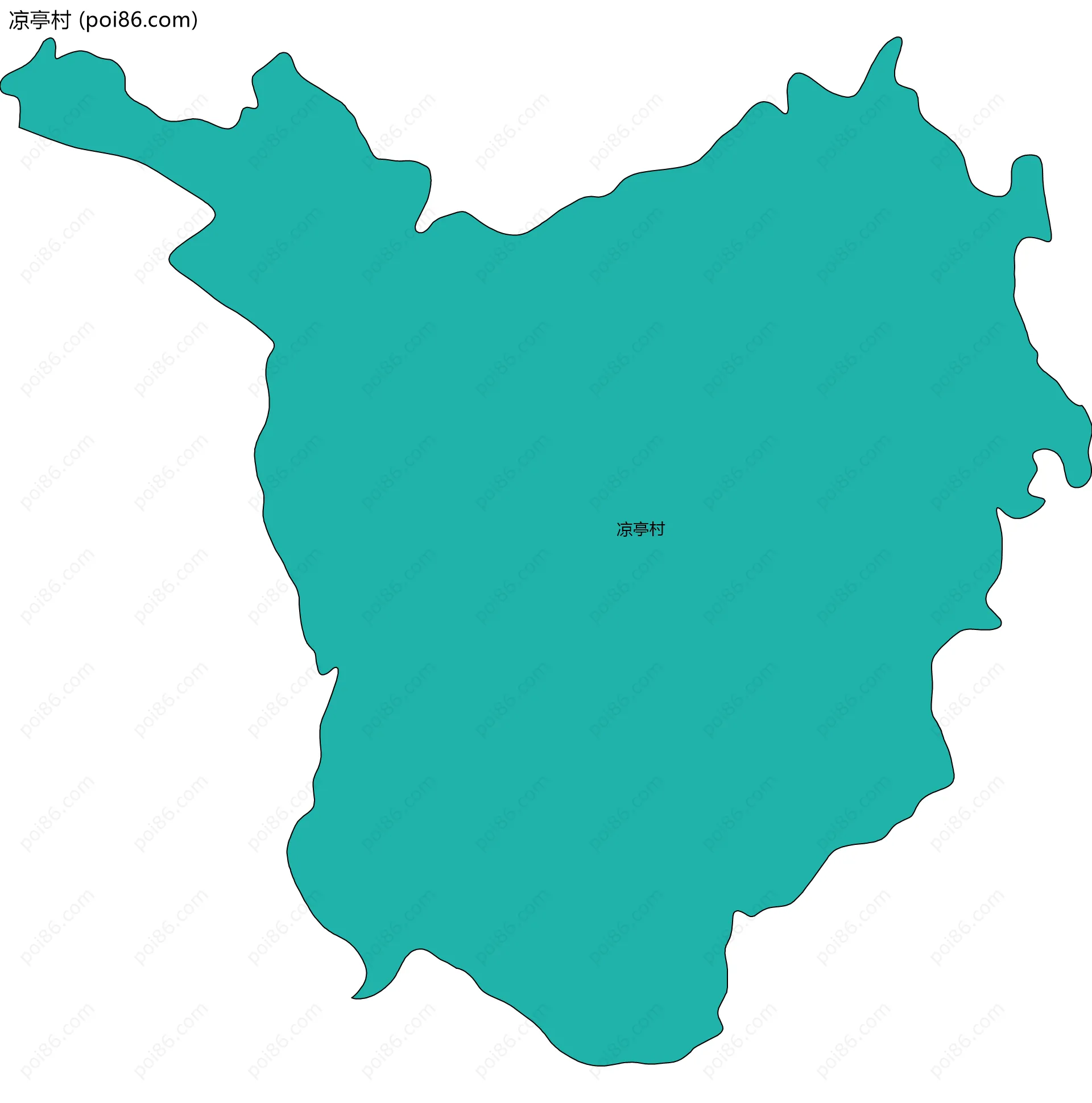 凉亭村边界地图