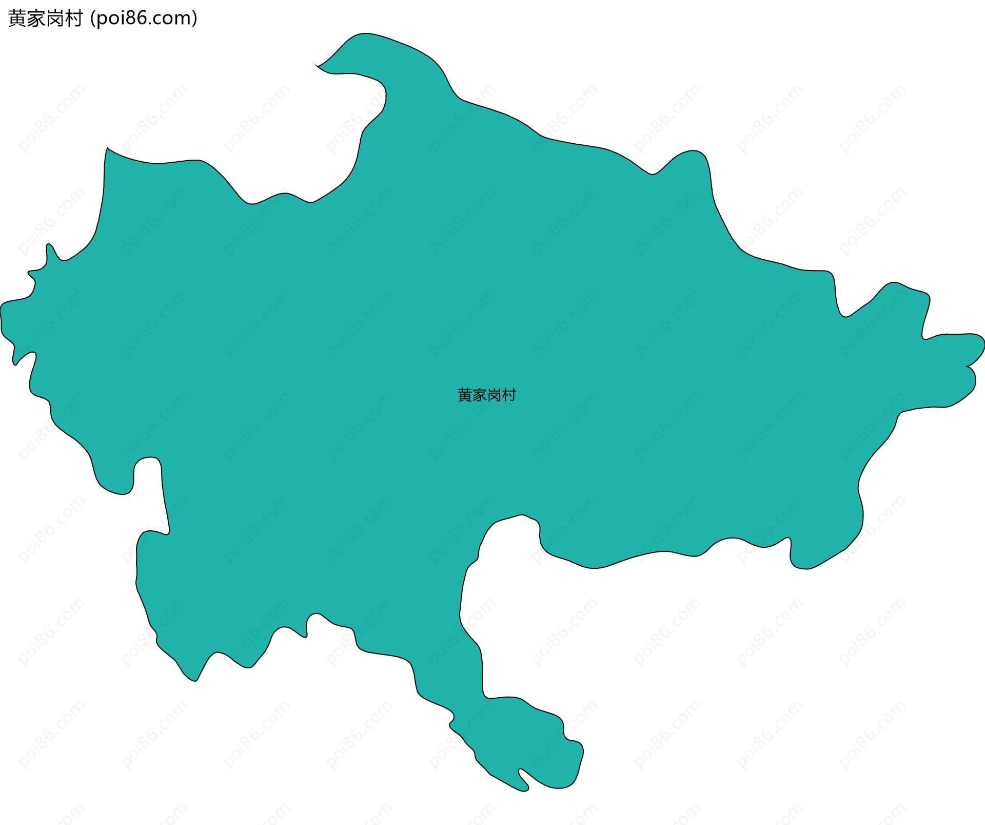 黄家岗村边界地图