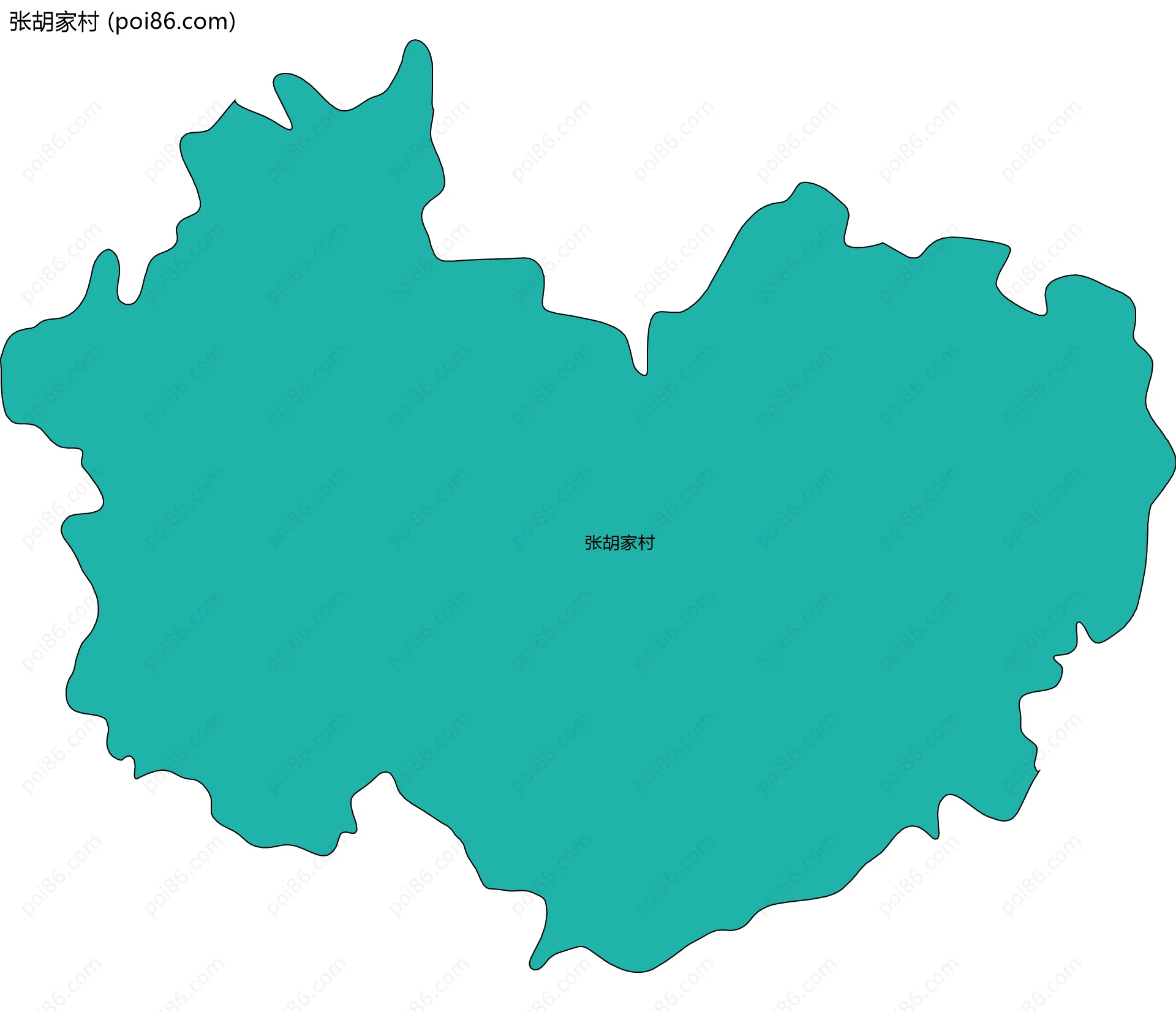 张胡家村边界地图