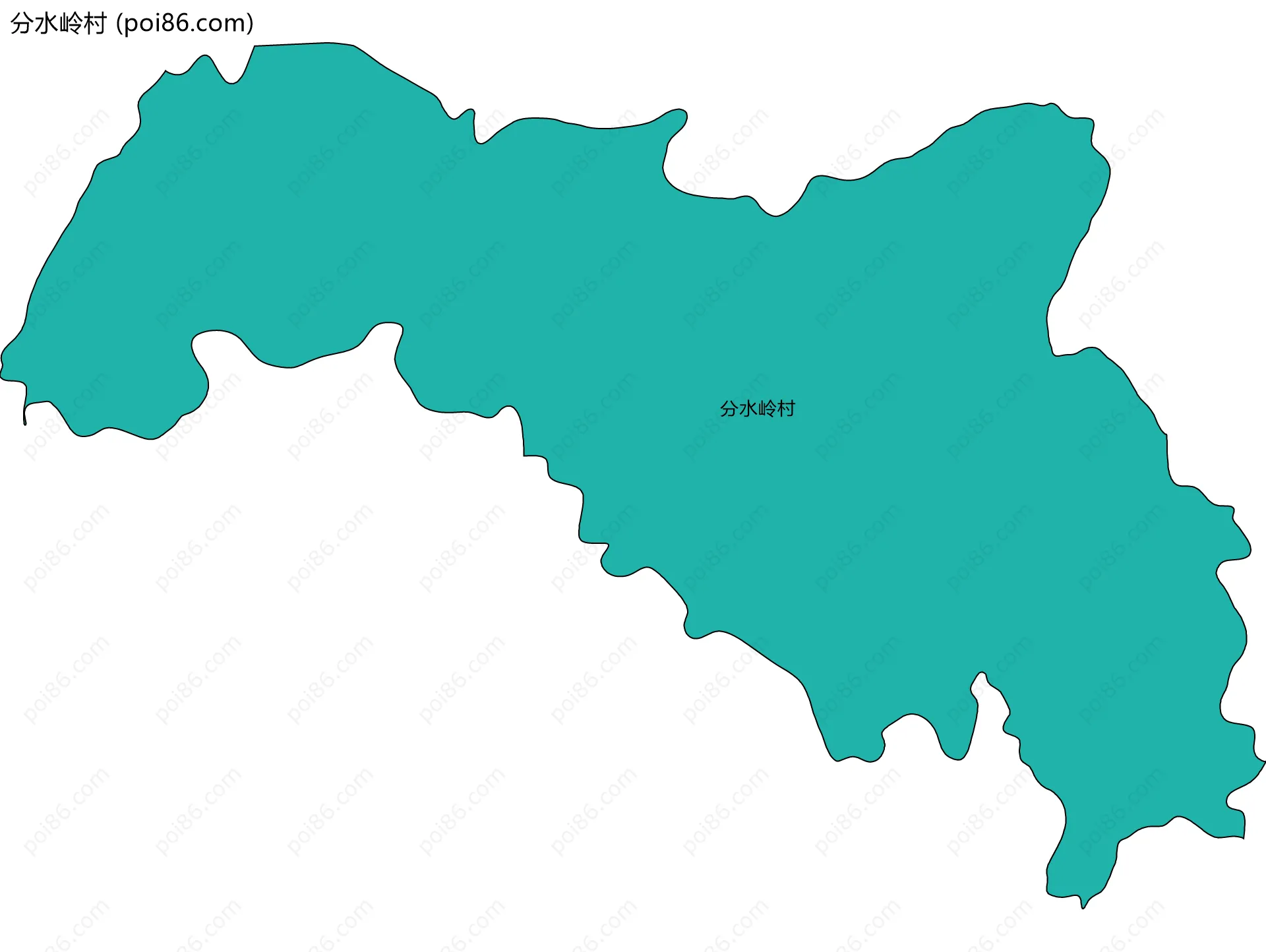 分水岭村边界地图