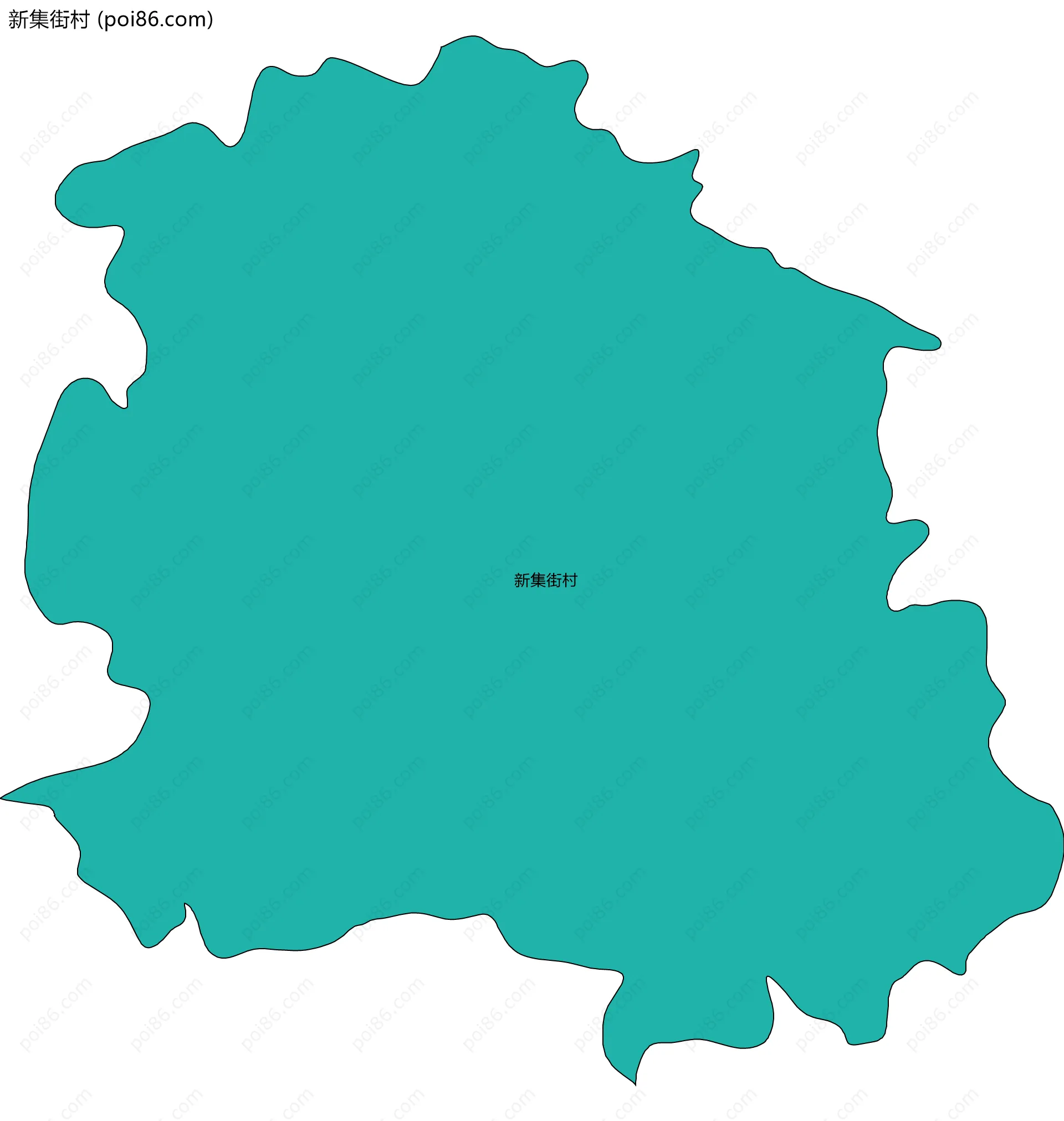 新集街村边界地图