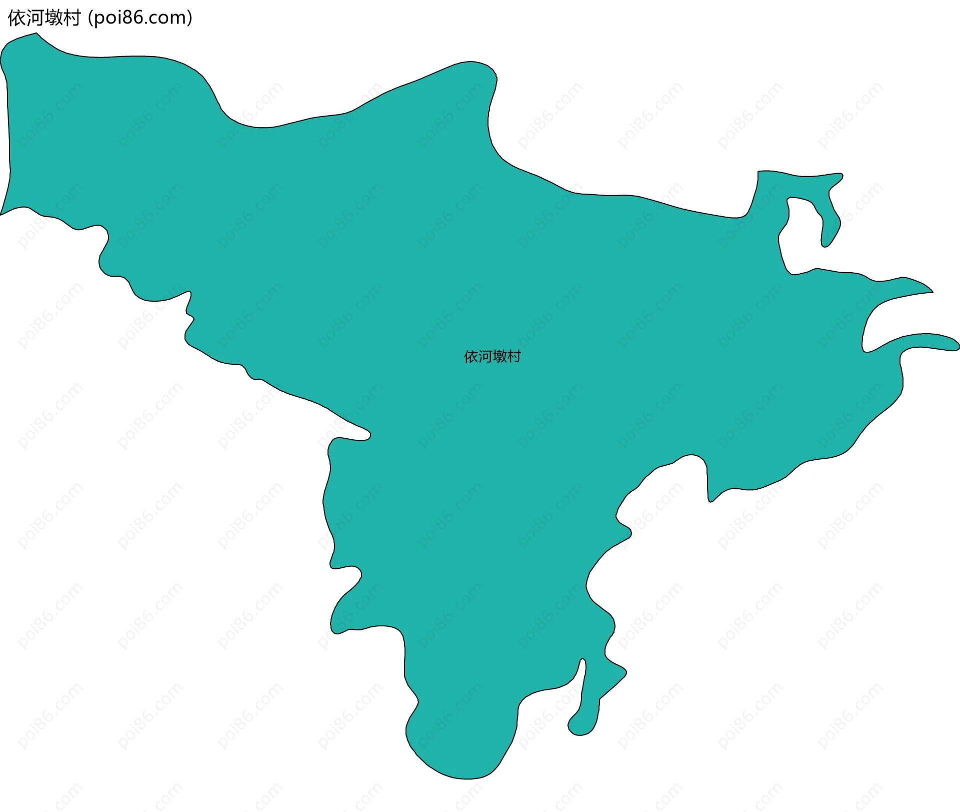 依河墩村边界地图