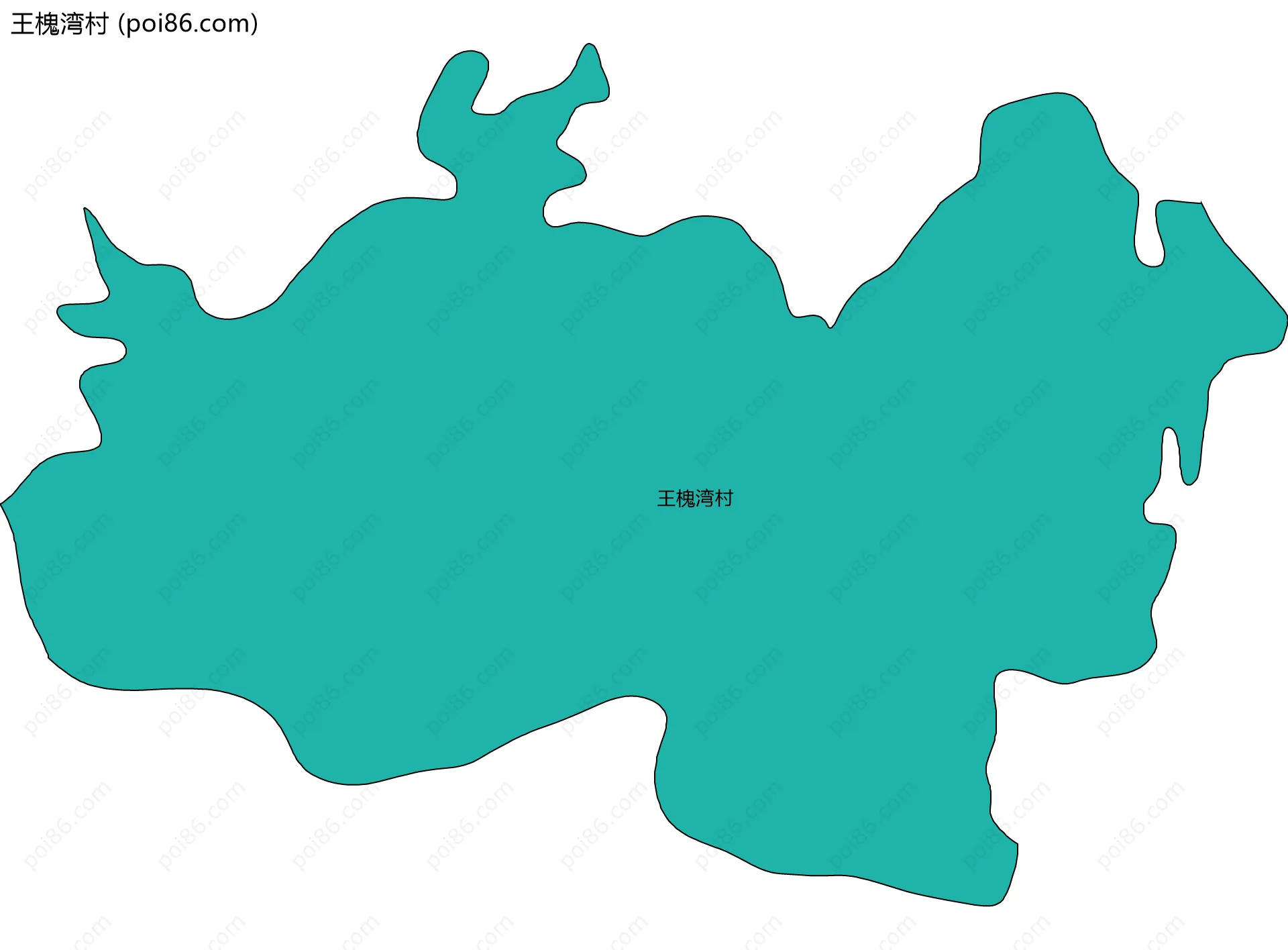 王槐湾村边界地图