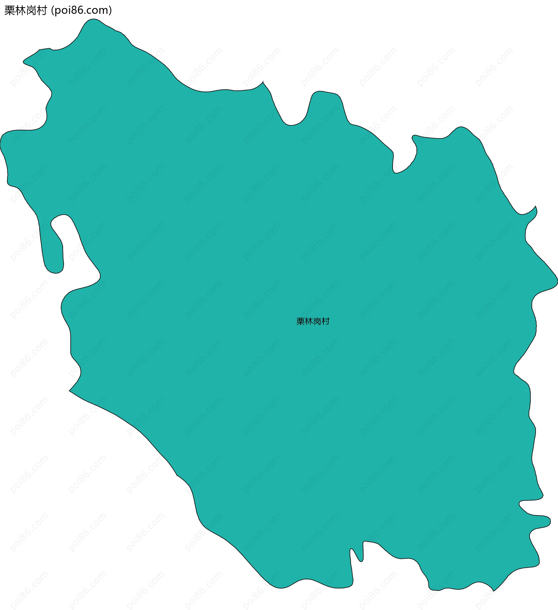 栗林岗村边界地图