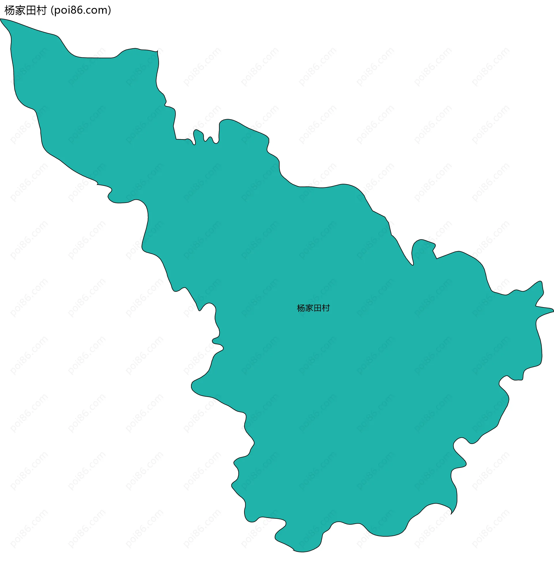 杨家田村边界地图