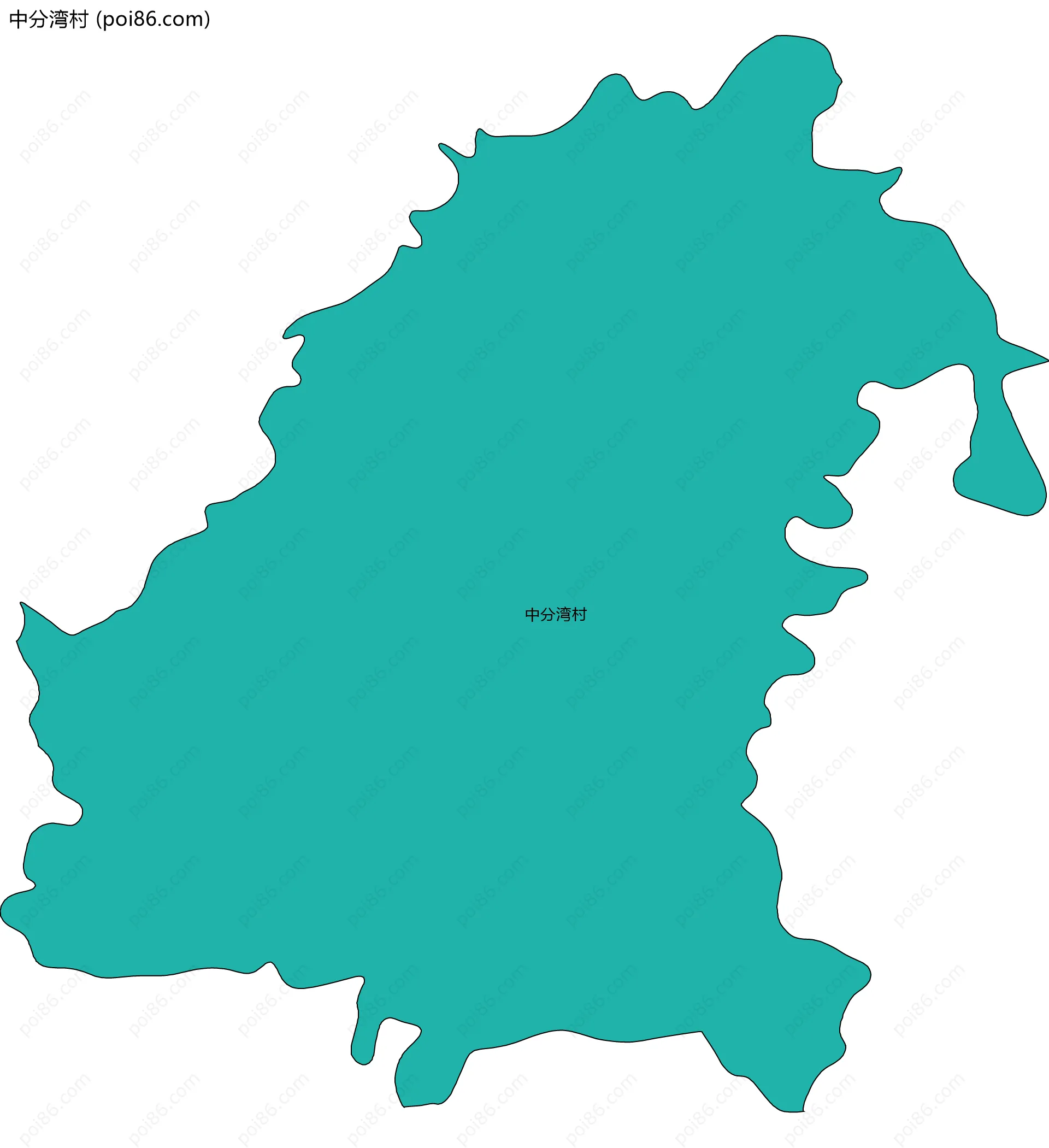 中分湾村边界地图