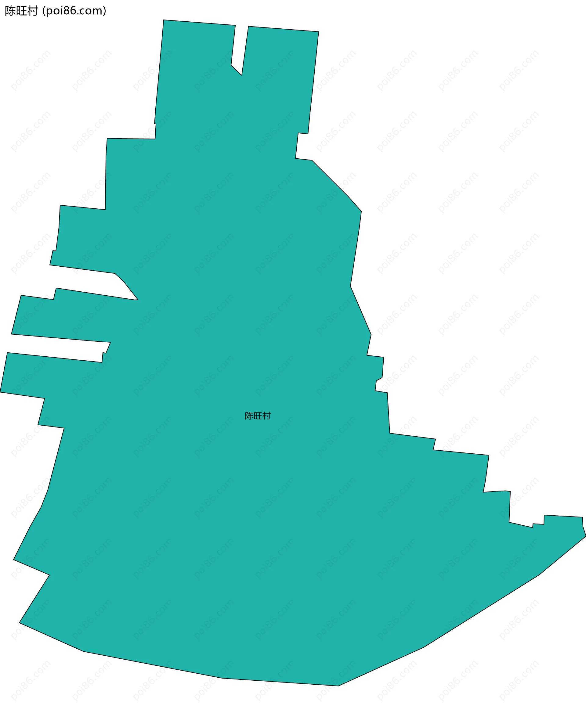 陈旺村边界地图