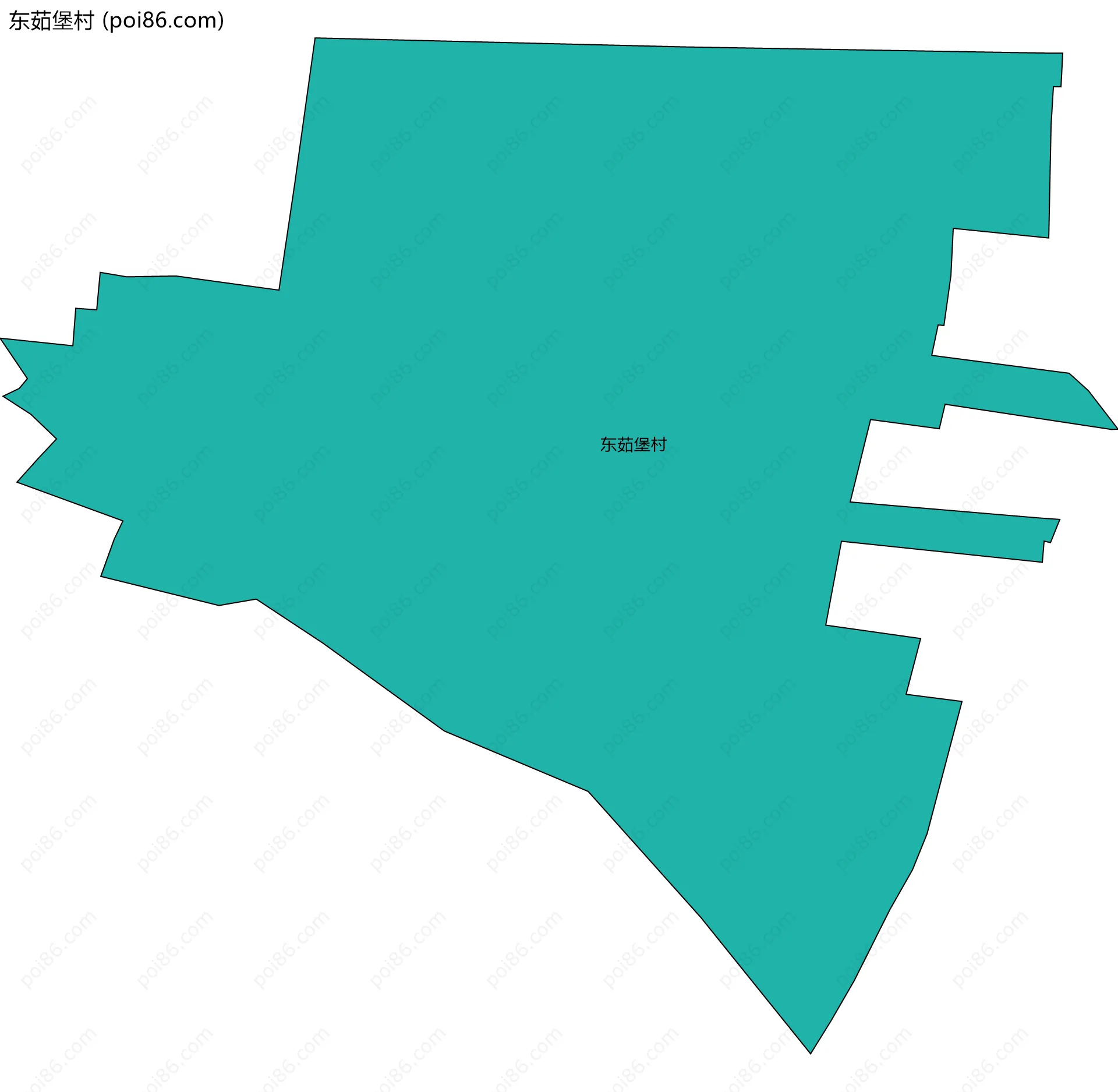 东茹堡村边界地图