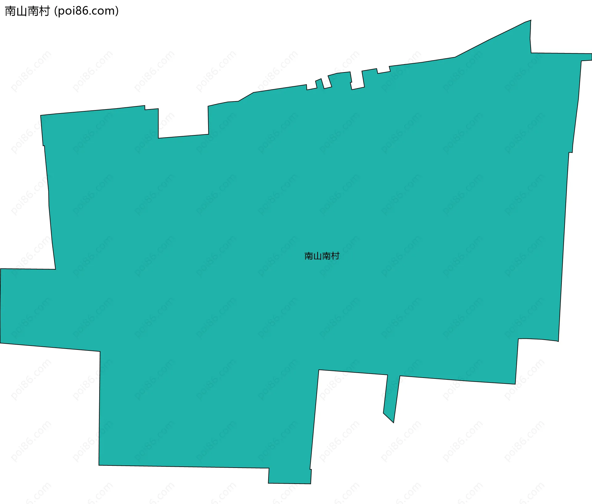 南山南村边界地图