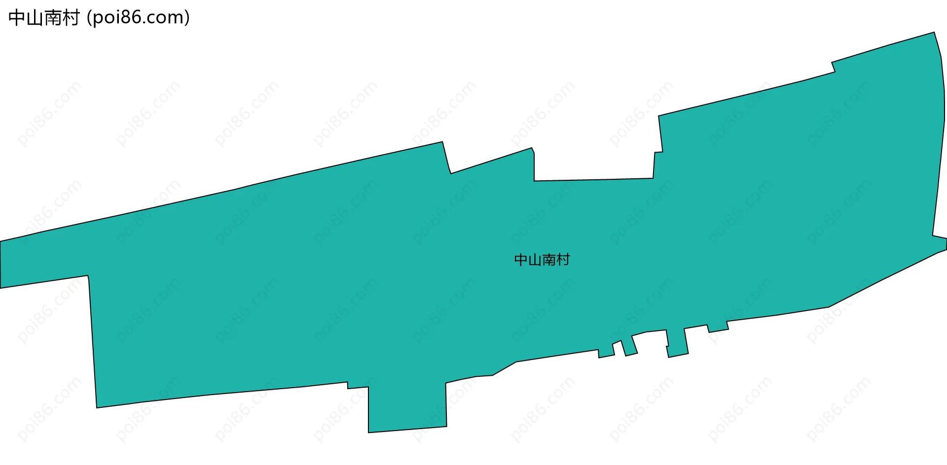 中山南村边界地图