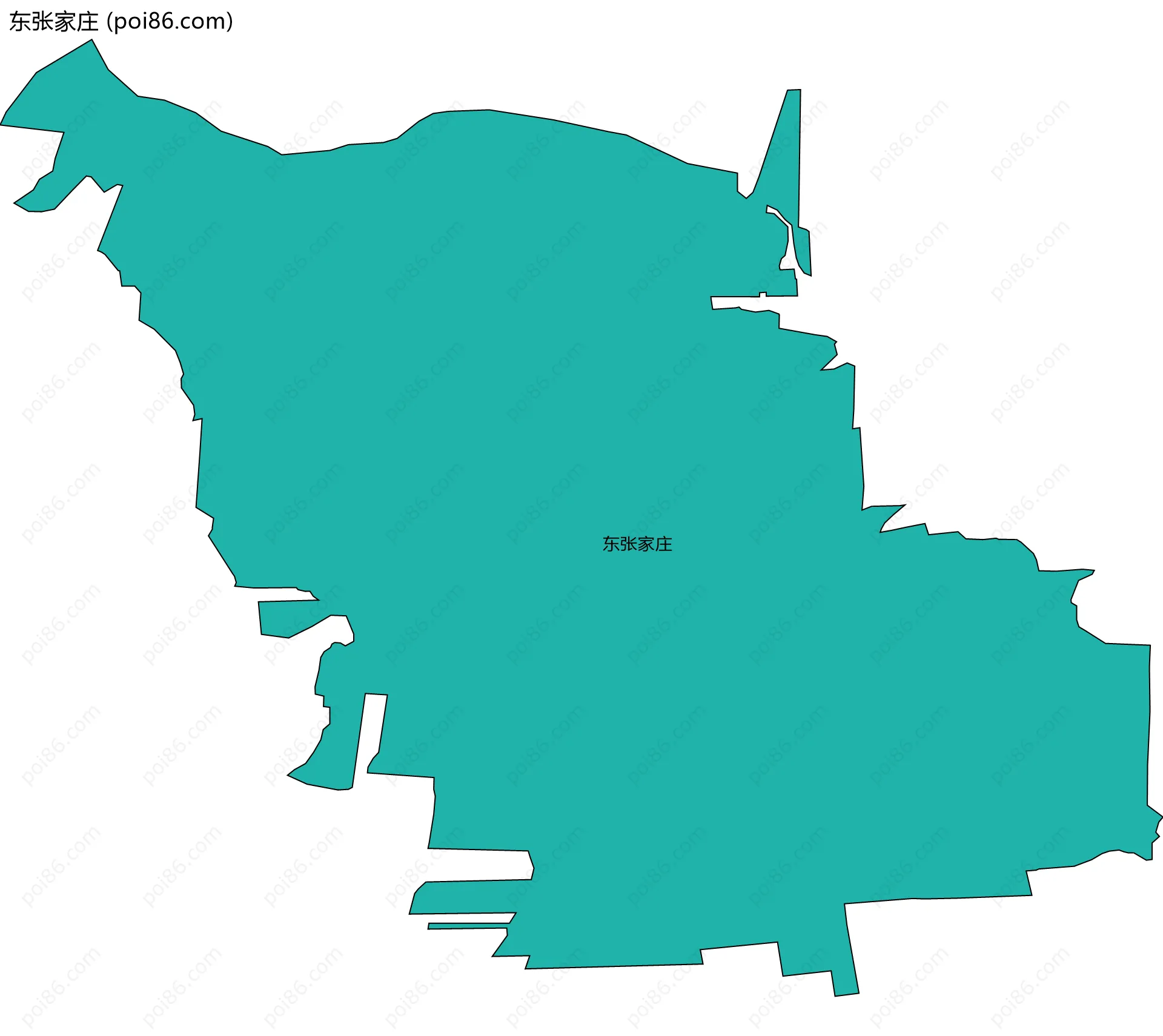 东张家庄边界地图