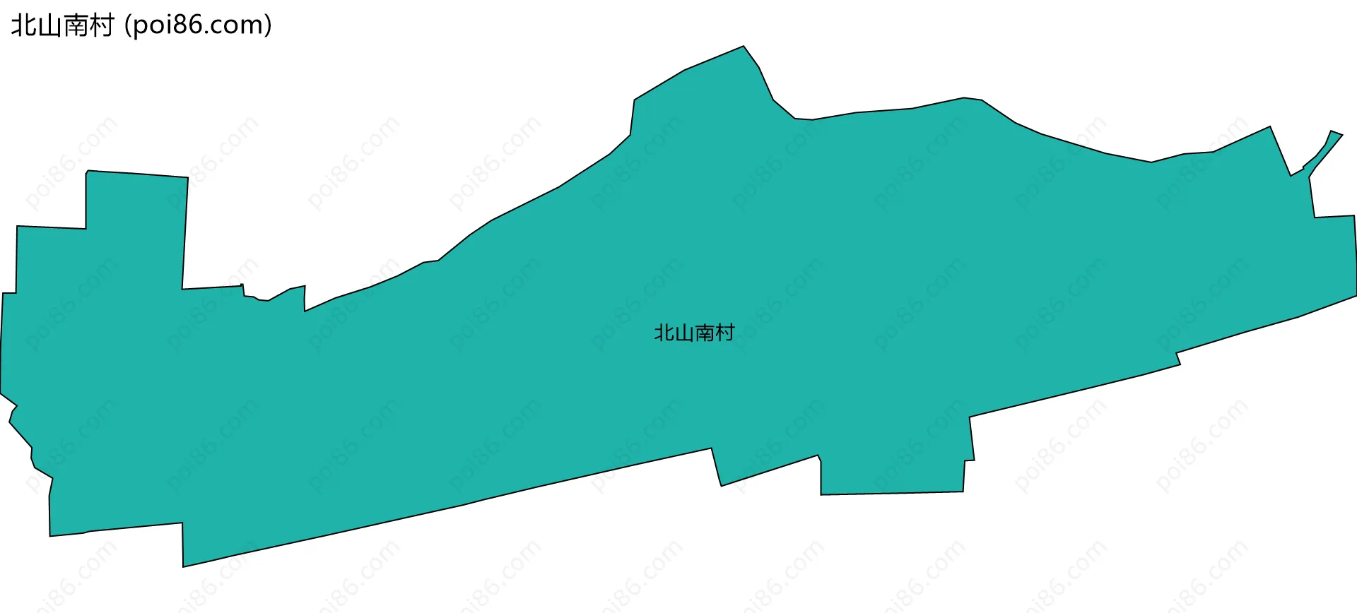 北山南村边界地图