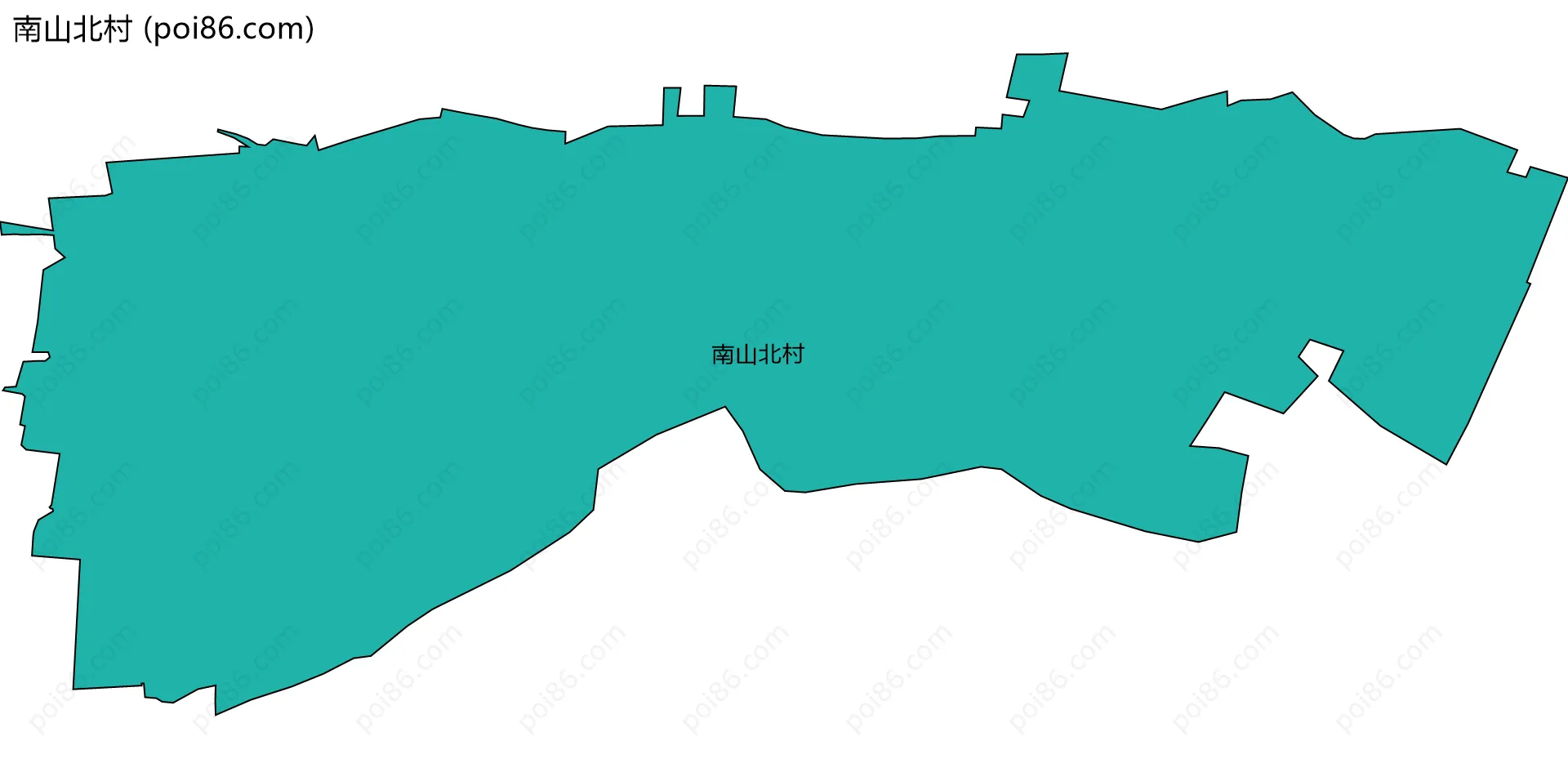 南山北村边界地图
