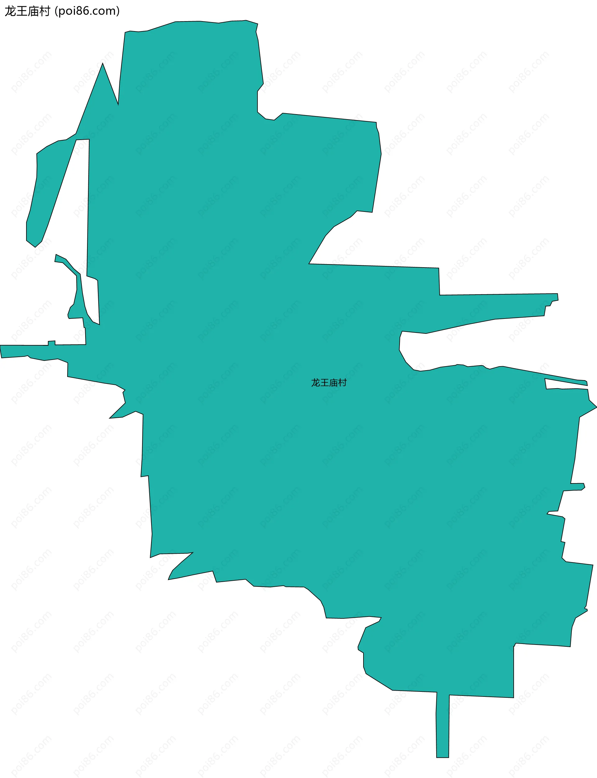 龙王庙村边界地图