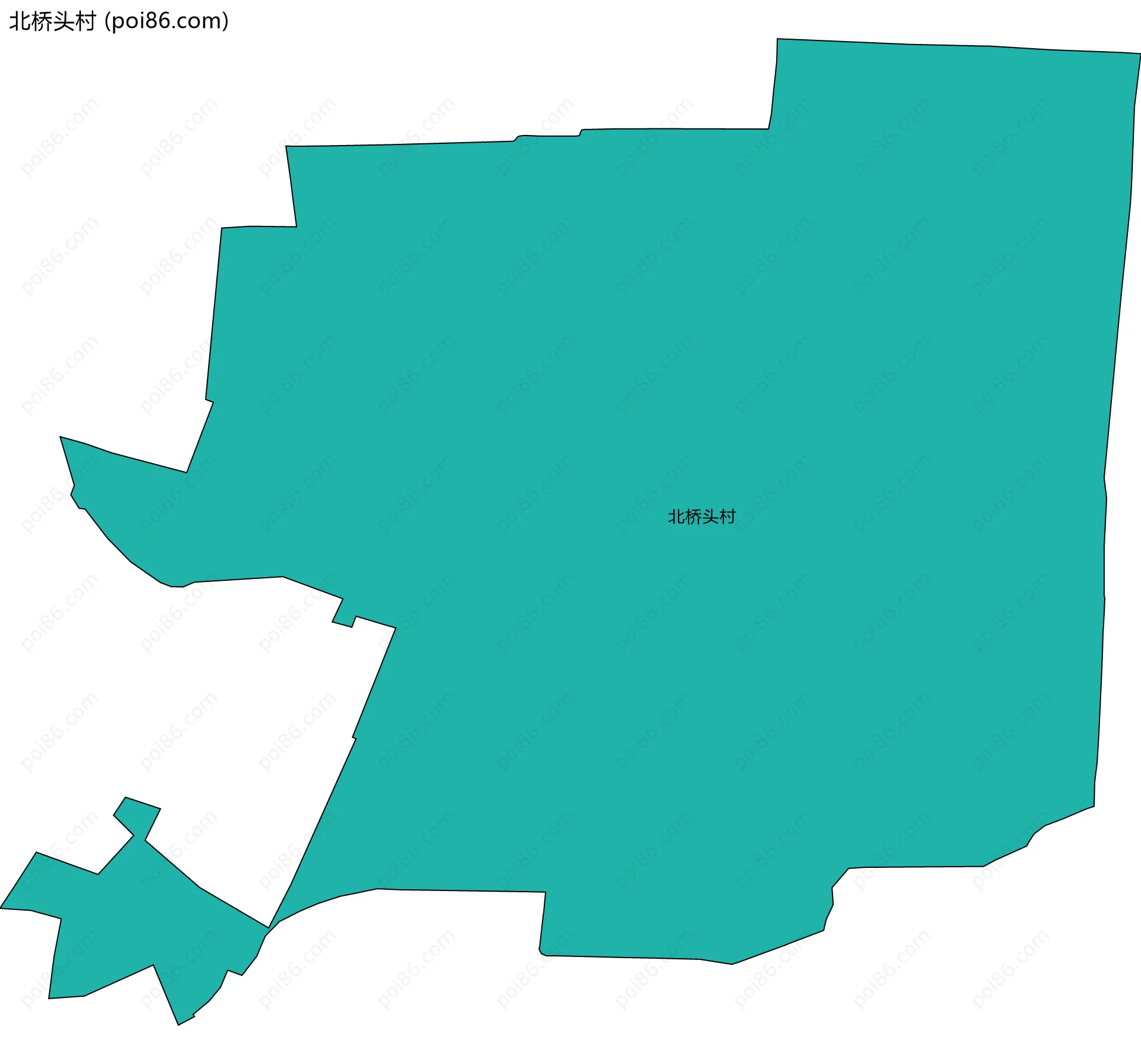 北桥头村边界地图