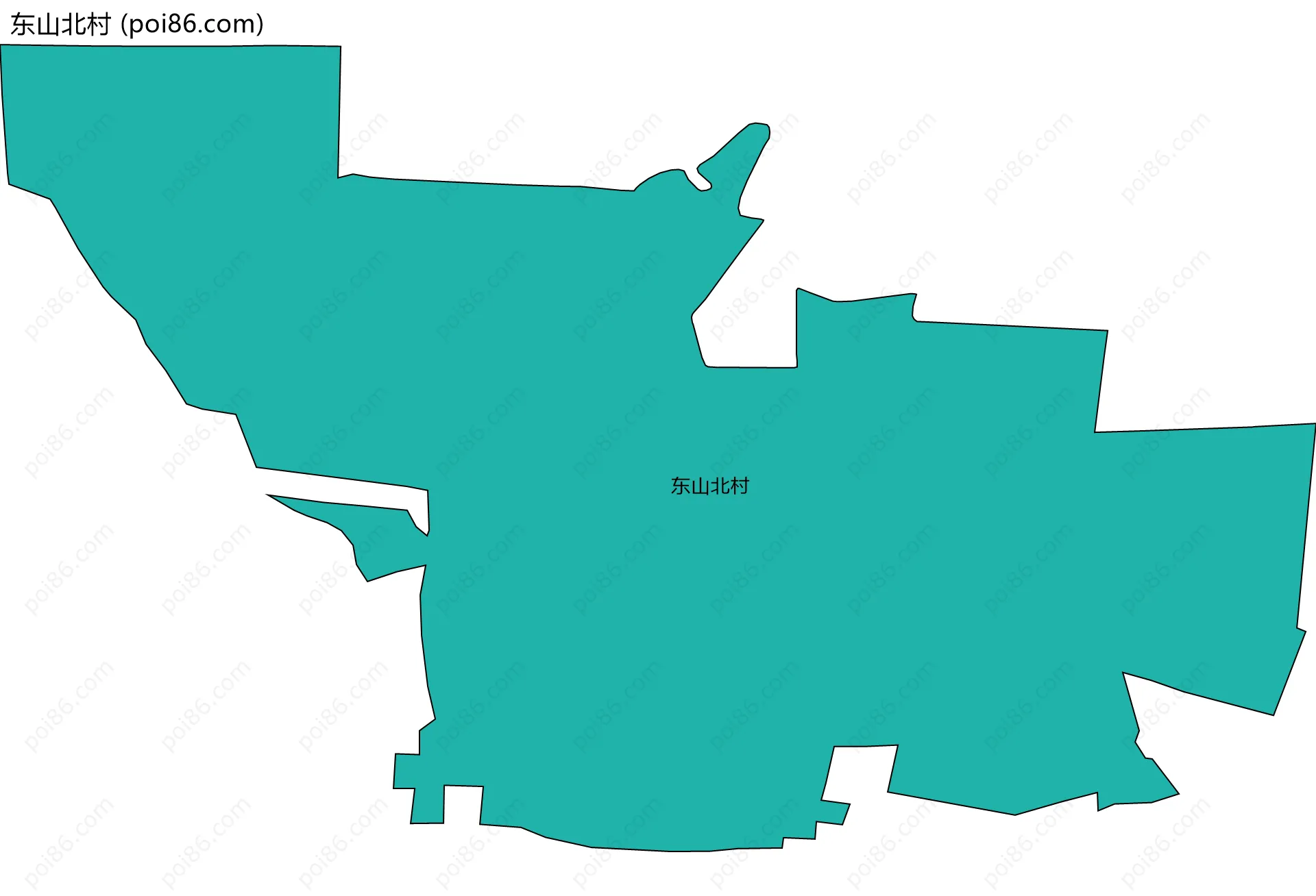 东山北村边界地图