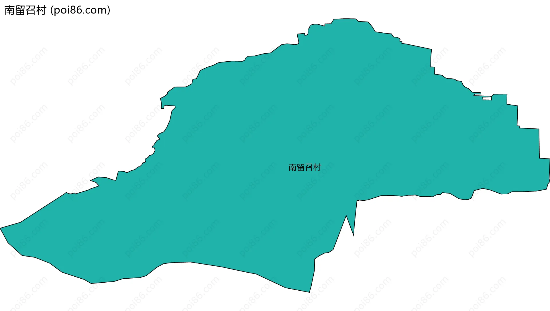 南留召村边界地图