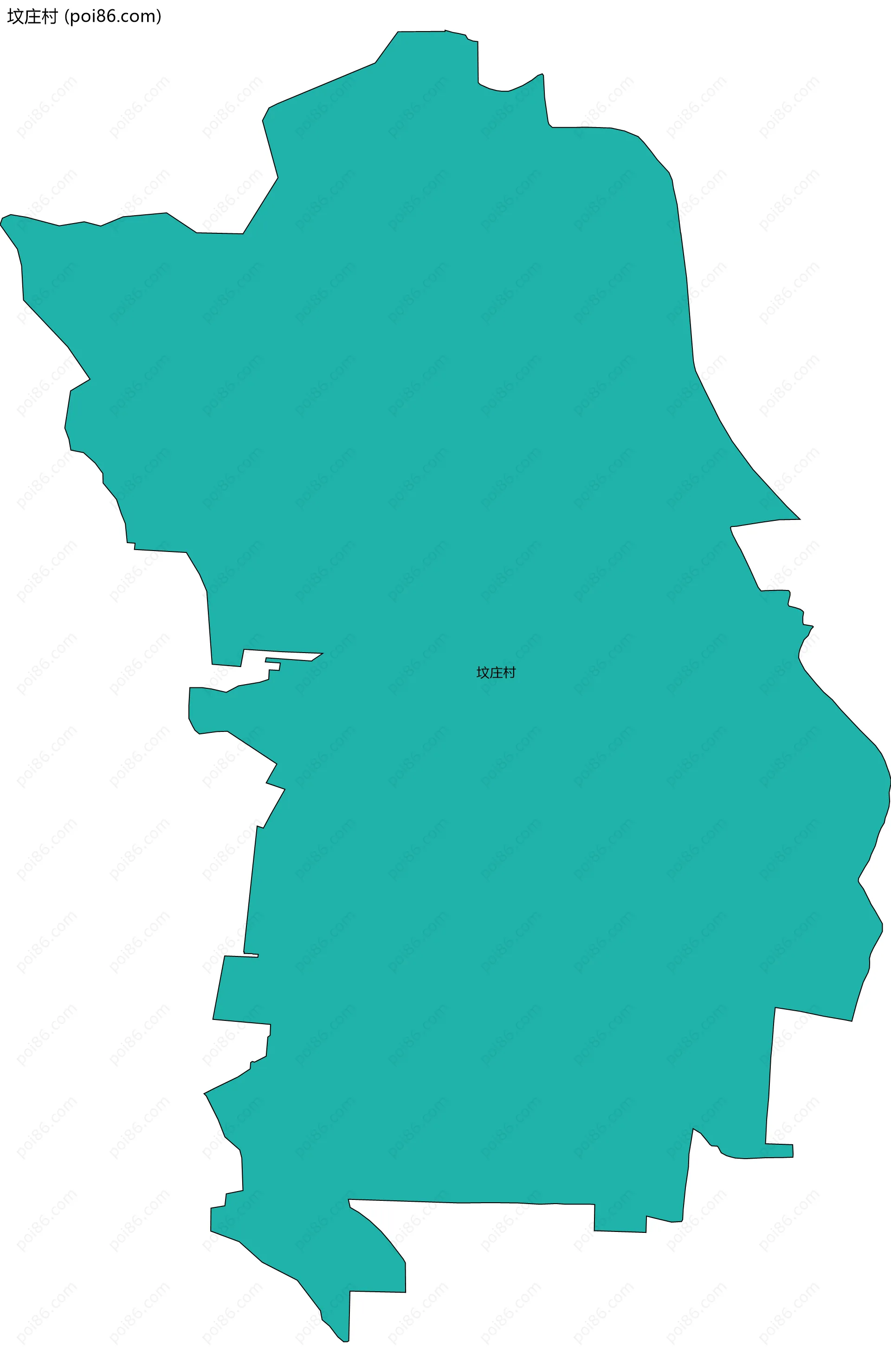 坟庄村边界地图