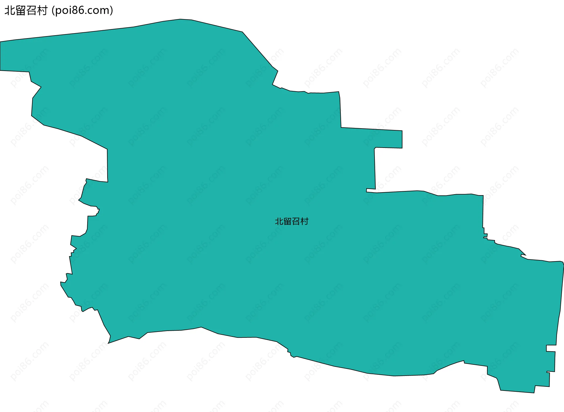 北留召村边界地图