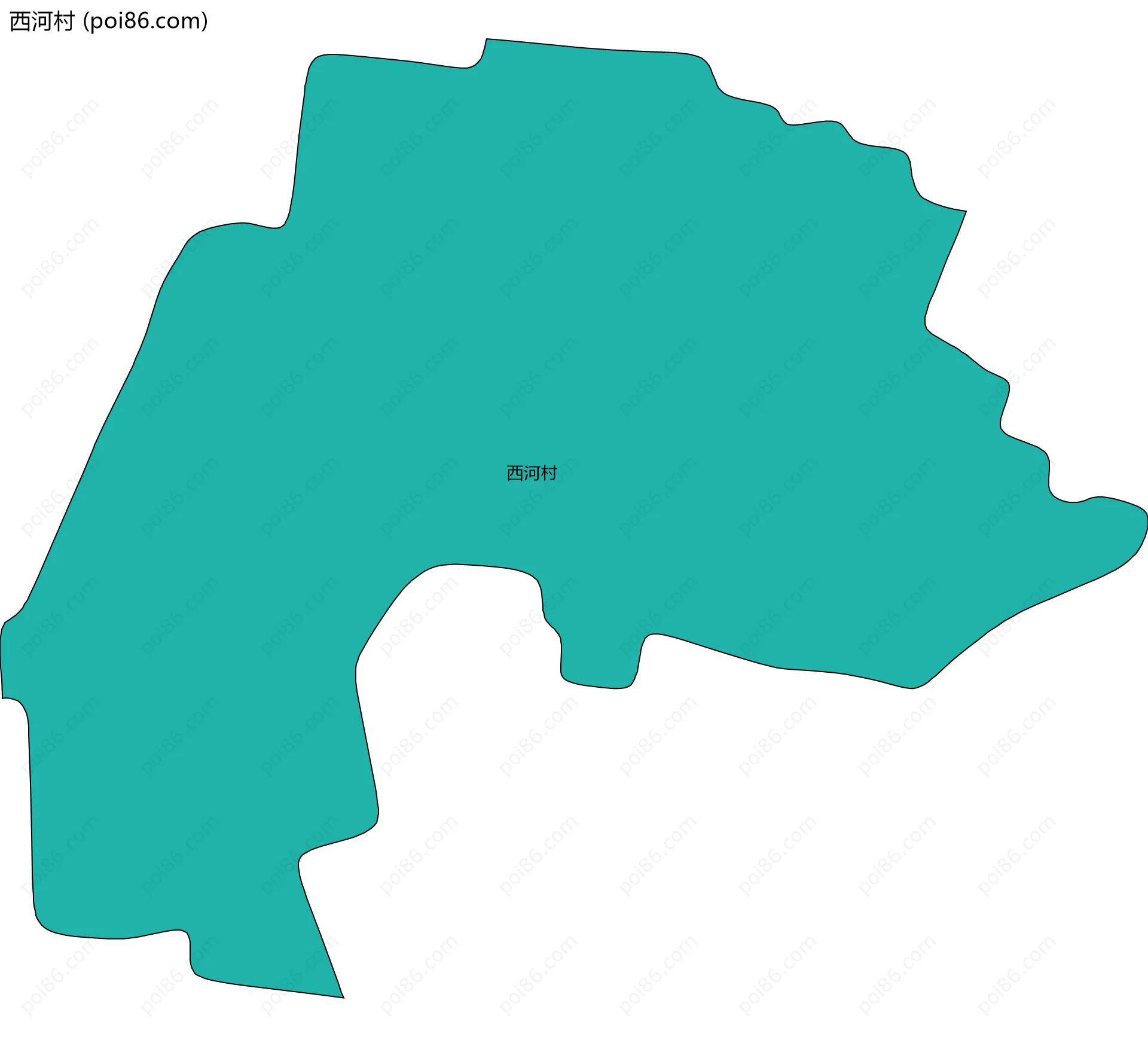 西河村边界地图