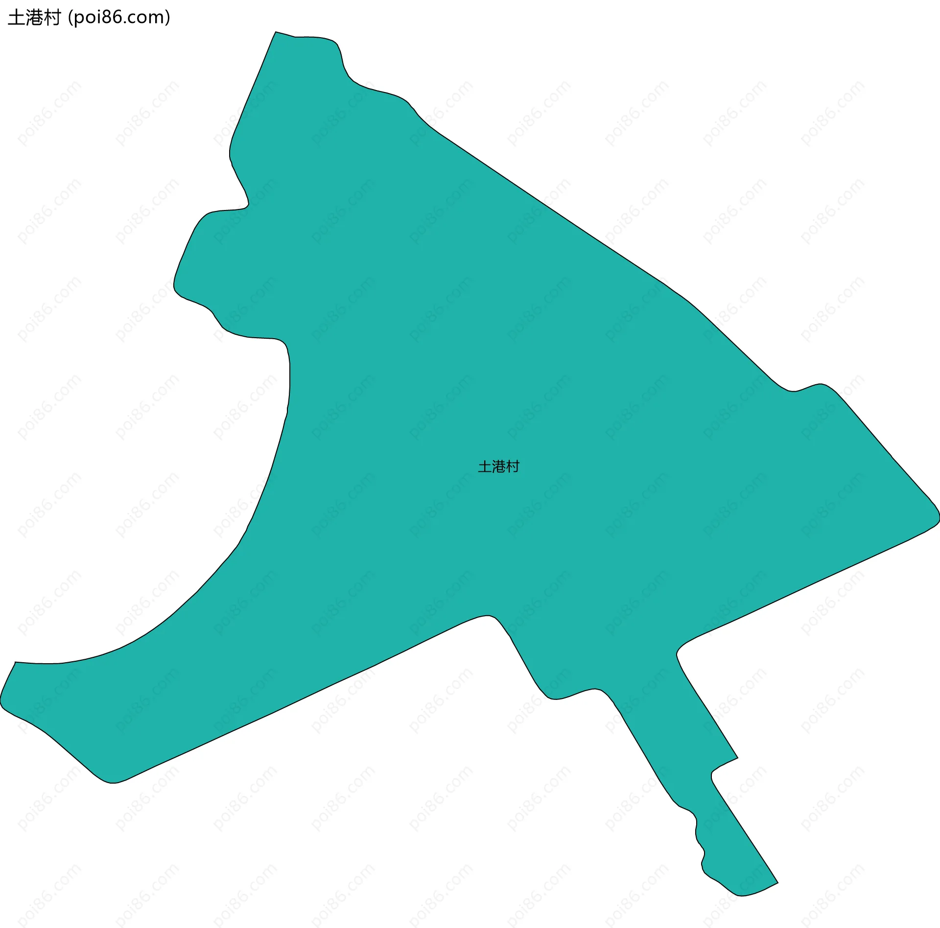 土港村边界地图