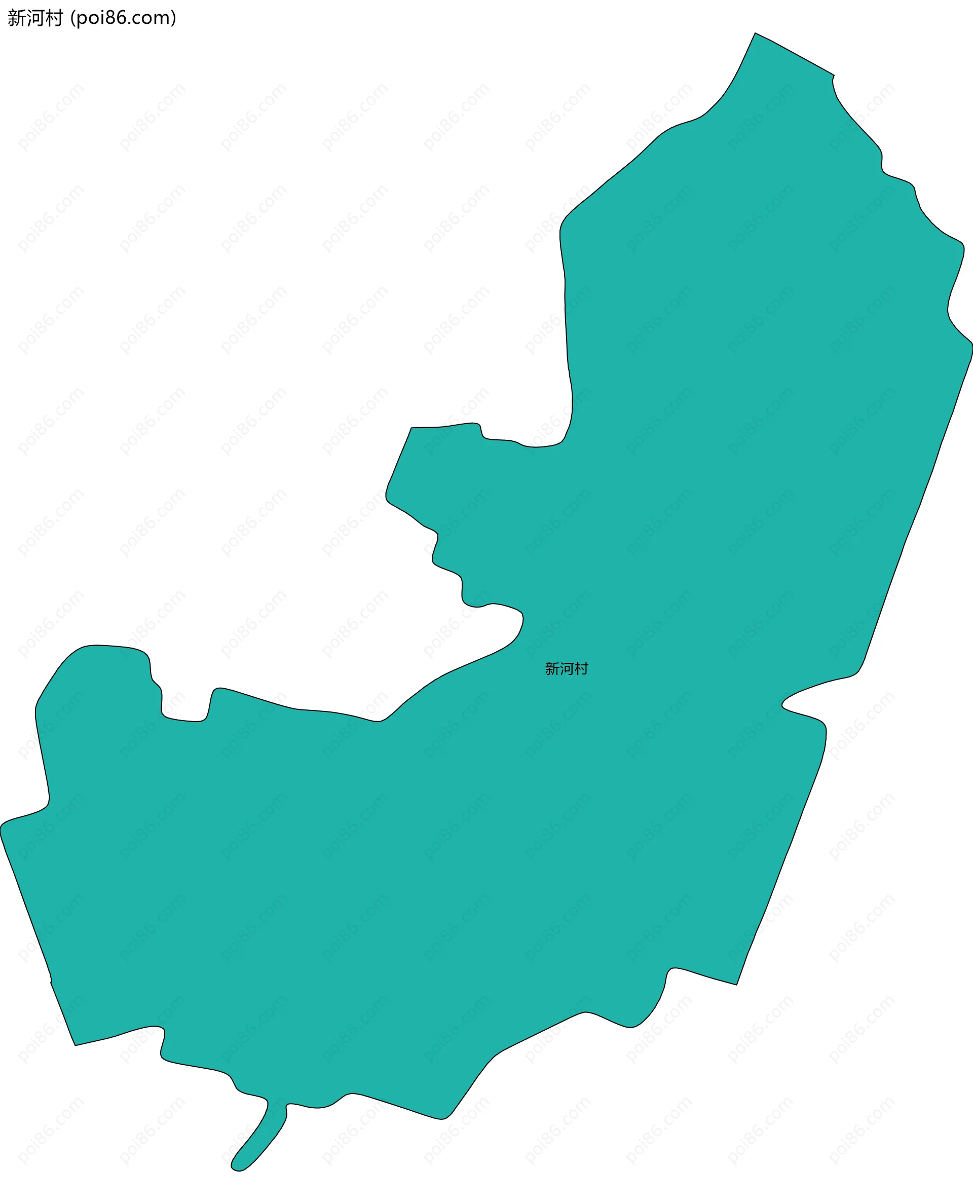 新河村边界地图