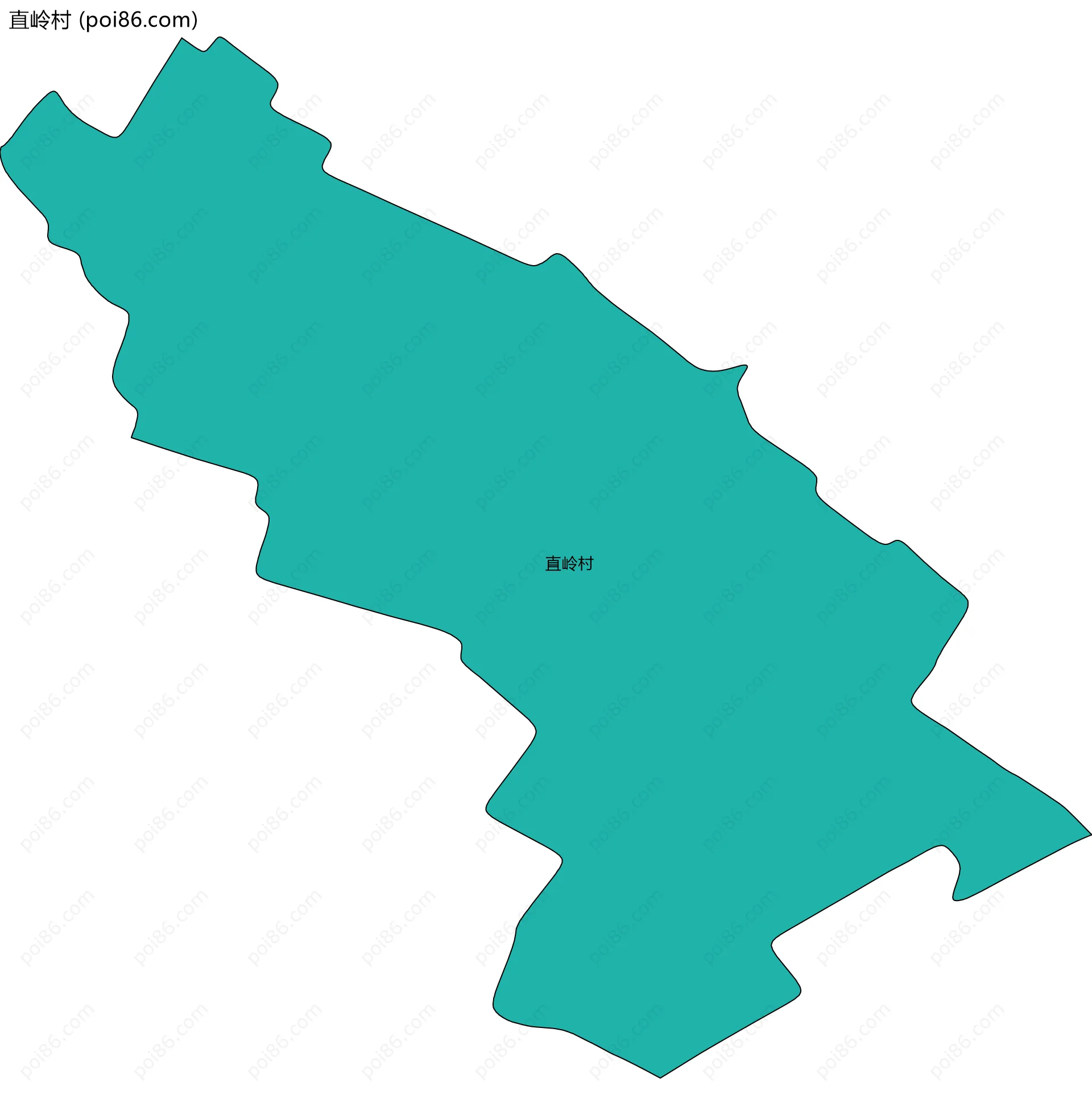 直岭村边界地图
